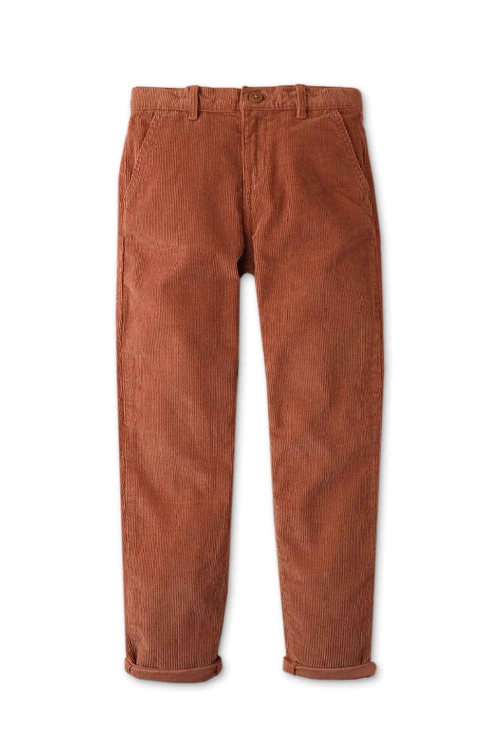 جينجرسنابس بنطال ولادي قطيفة مضلع بني