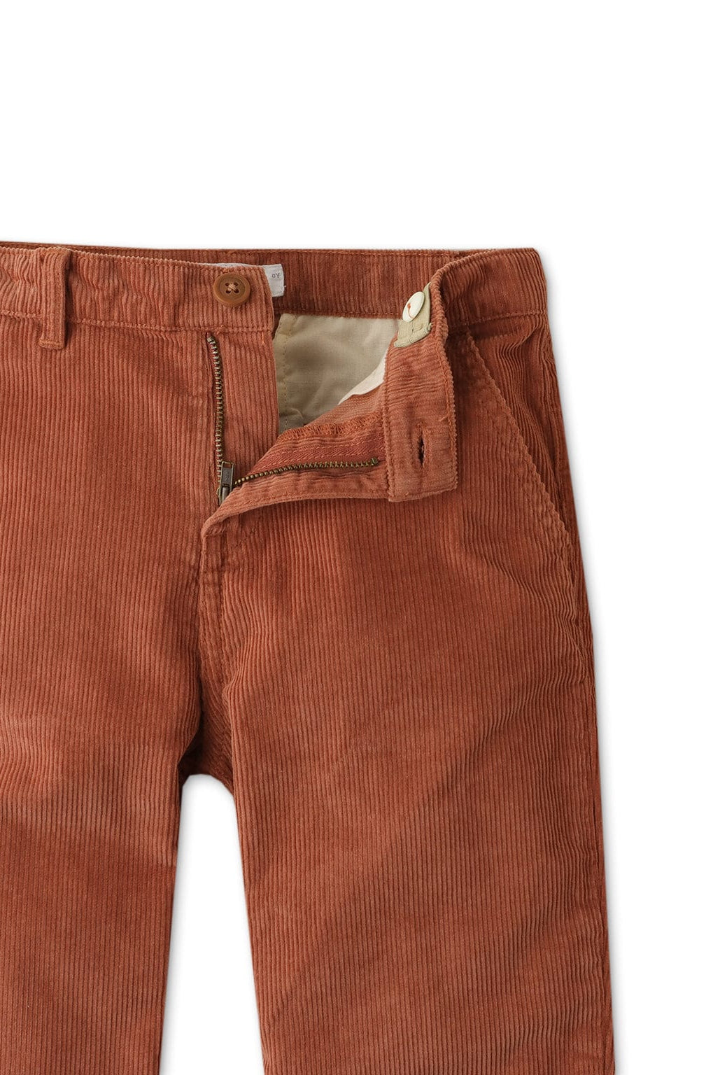 جينجرسنابس بنطال ولادي قطيفة مضلع بني