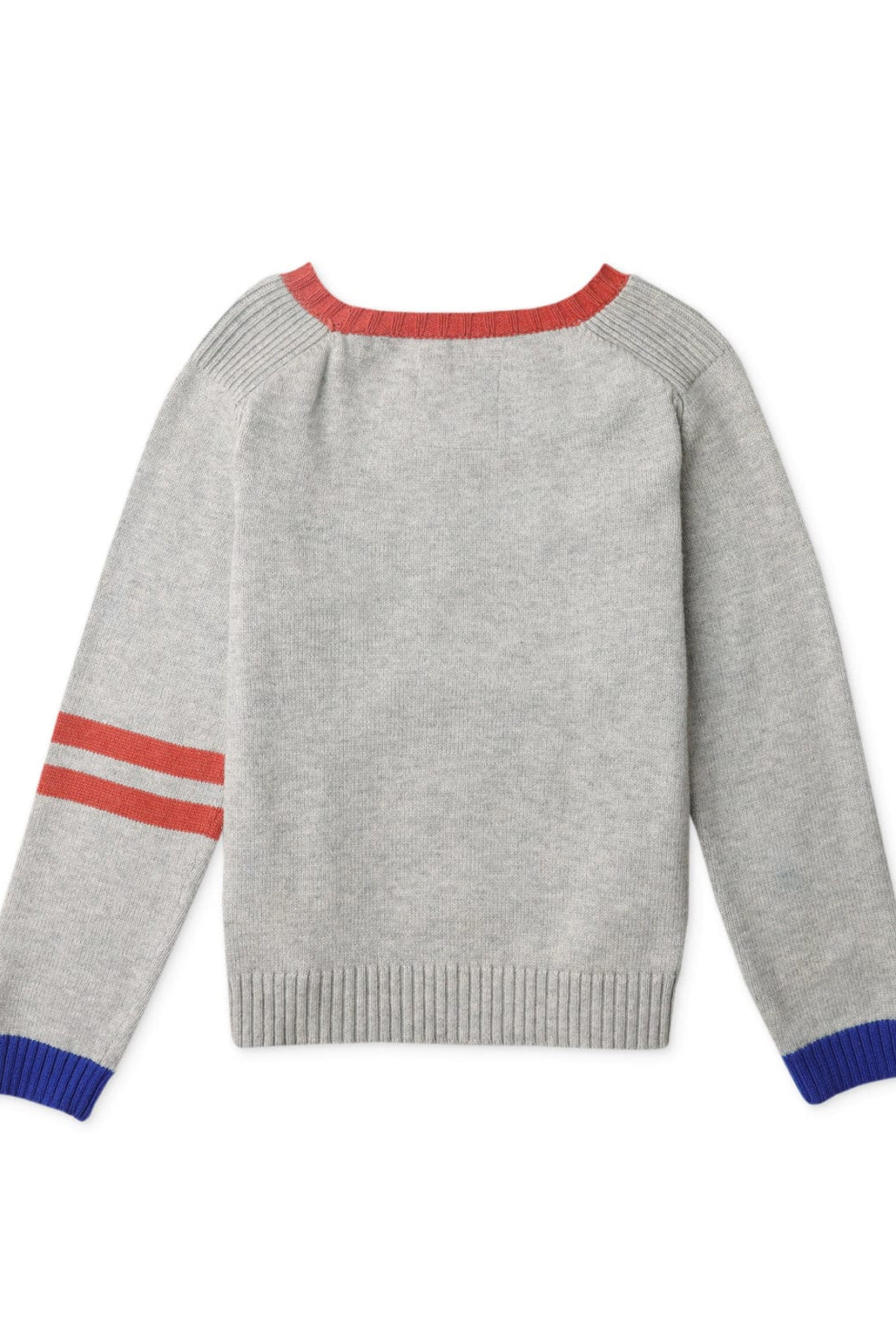 جينجرسنابس بلوفر ولادي بخطوط على الاكمام رمادي