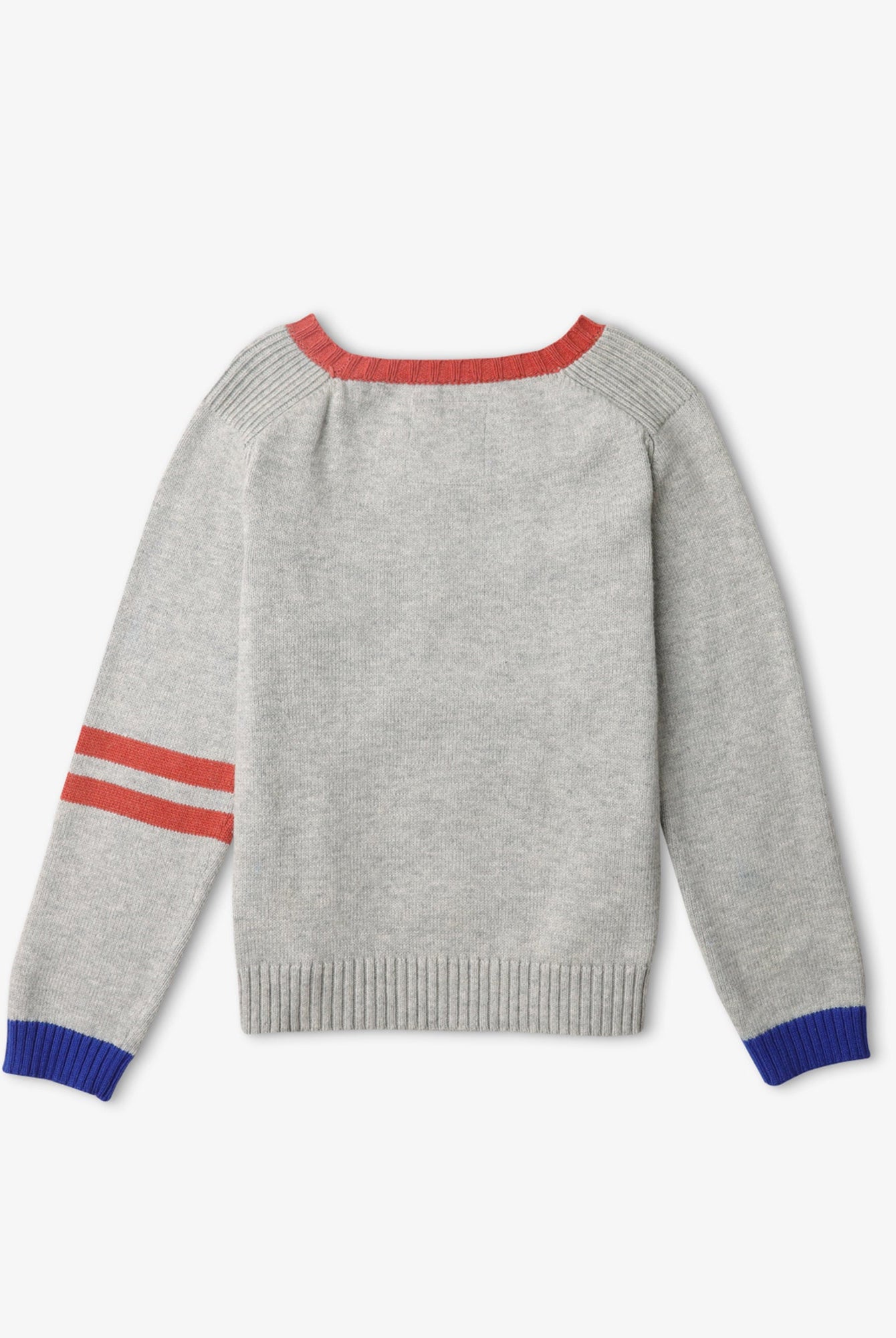 جينجرسنابس بلوفر ولادي بخطوط على الاكمام رمادي