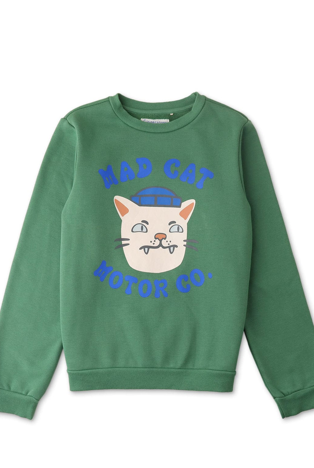 جينجرسنابس سويتشيرت ولادي بطبعة قط أخضر