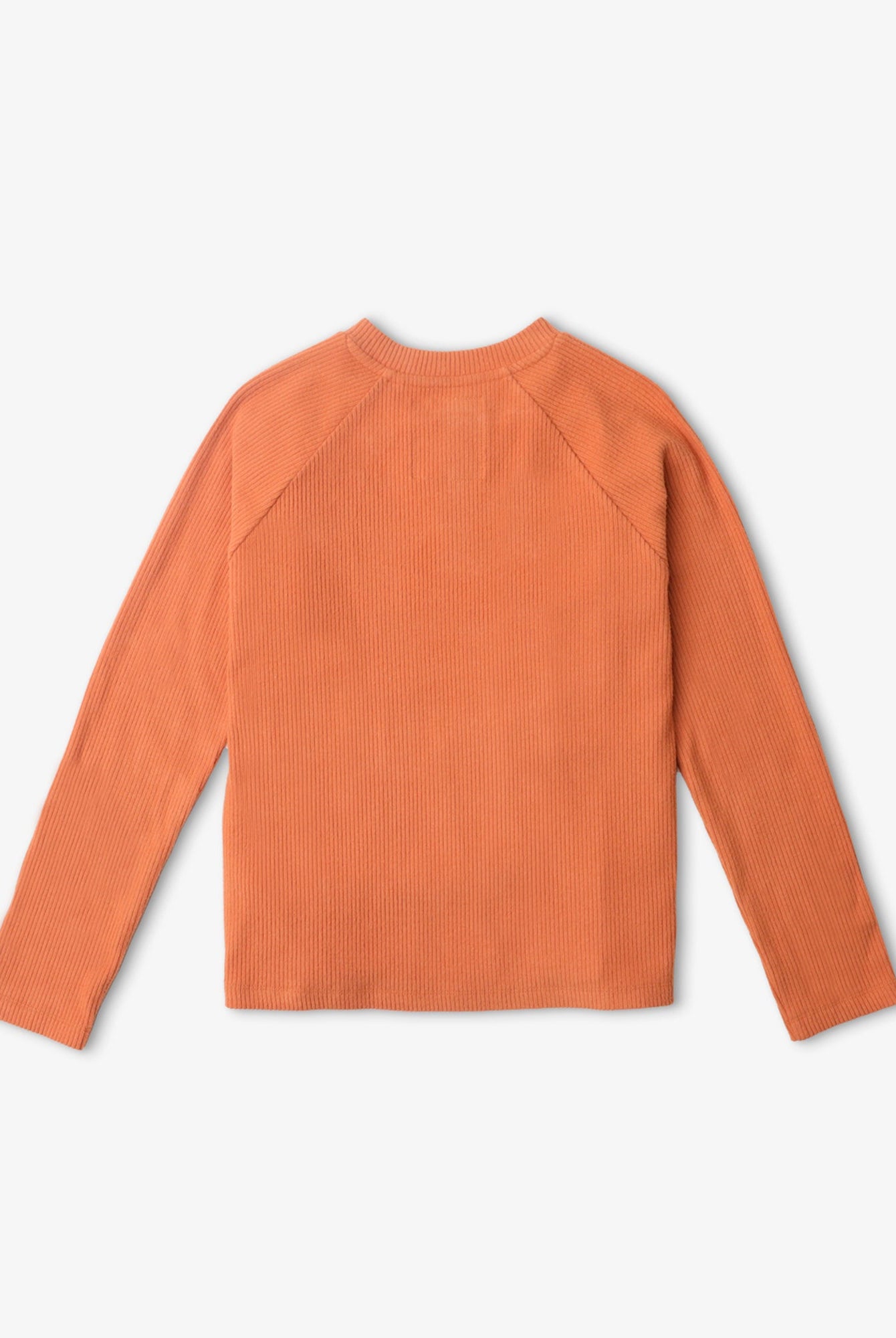 جينجرسنابس تي شيرت ولادي مضلع بأكمام طويلة بني