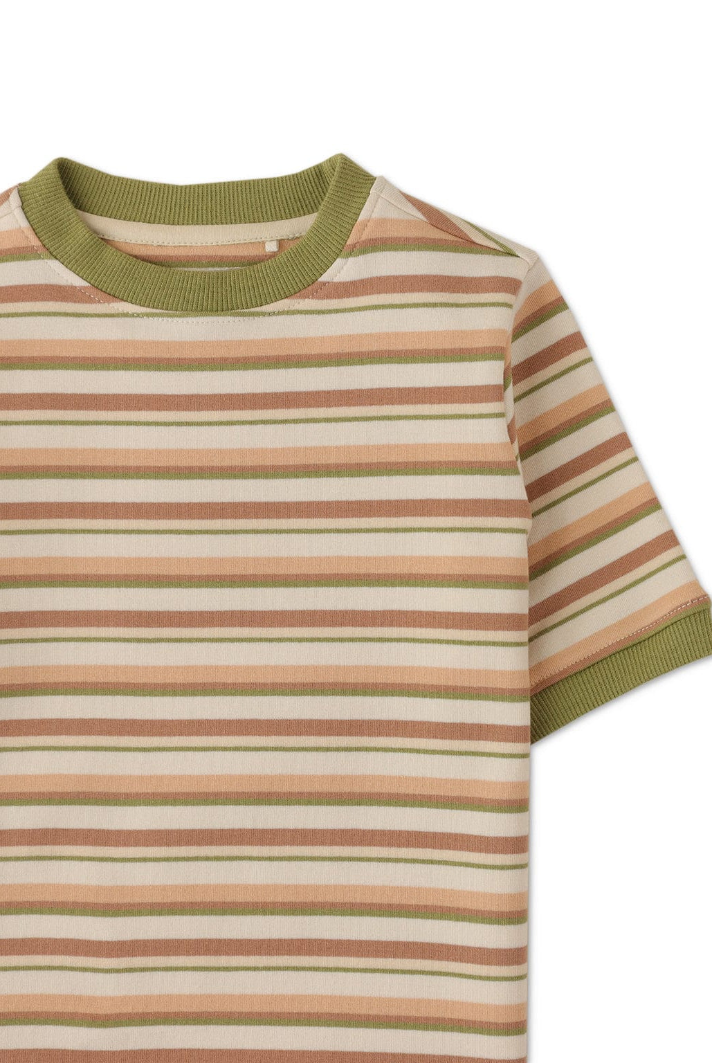 جينجرسنابس تيشيرت مخطط بالعرض نص كم ولادي متعدد الألوان