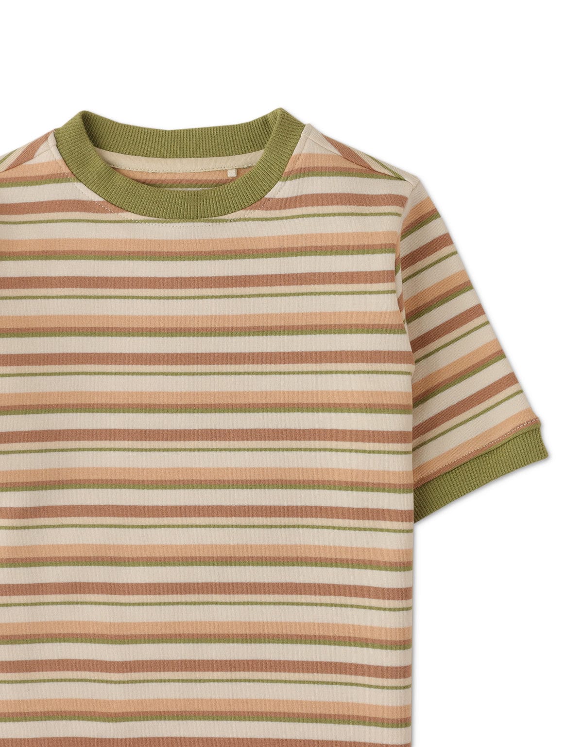 جينجرسنابس تيشيرت مخطط بالعرض نص كم ولادي متعدد الألوان