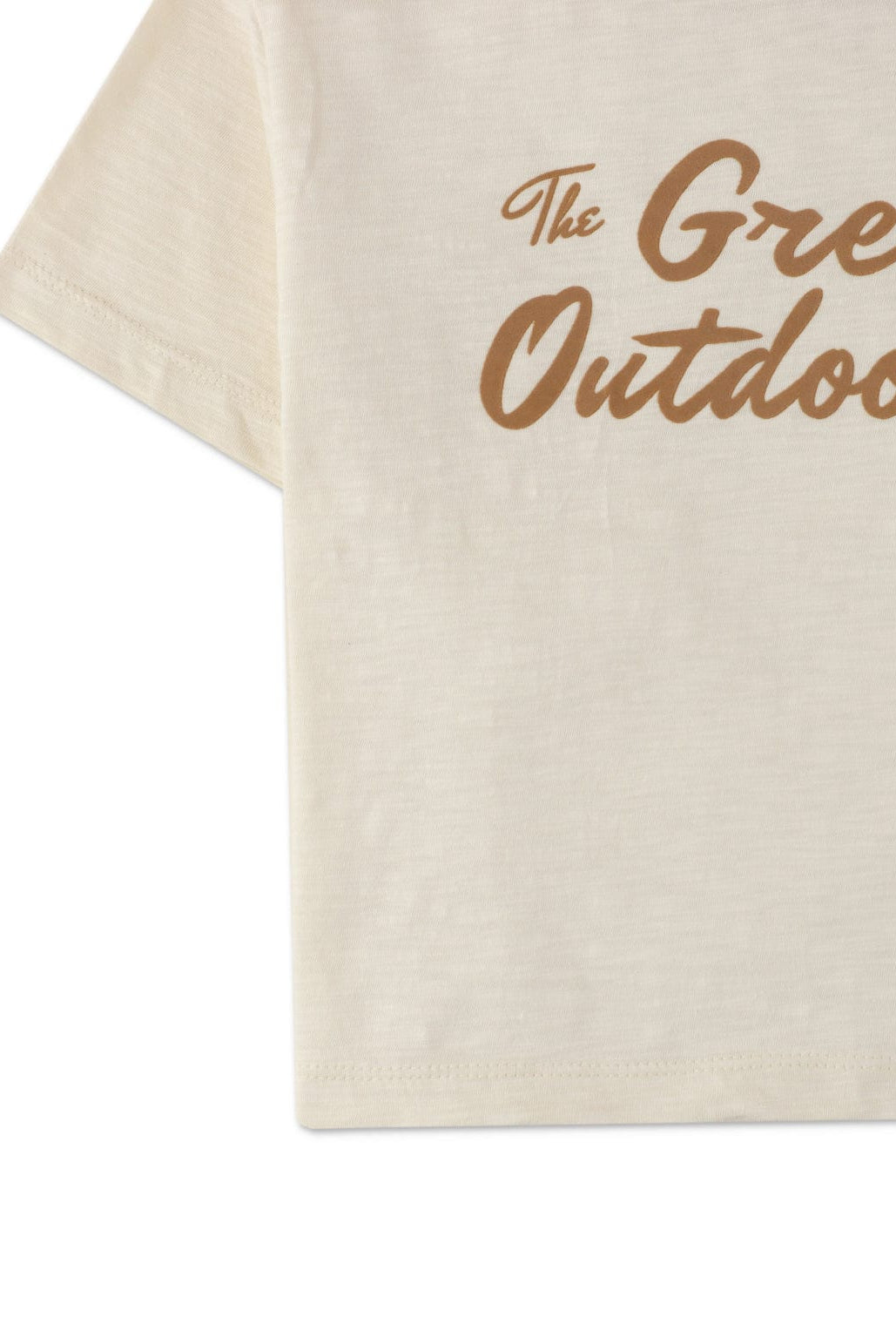 جينجرسنابس تيشيرت نص كم بطبعة أمامية ولادي أوف وايت