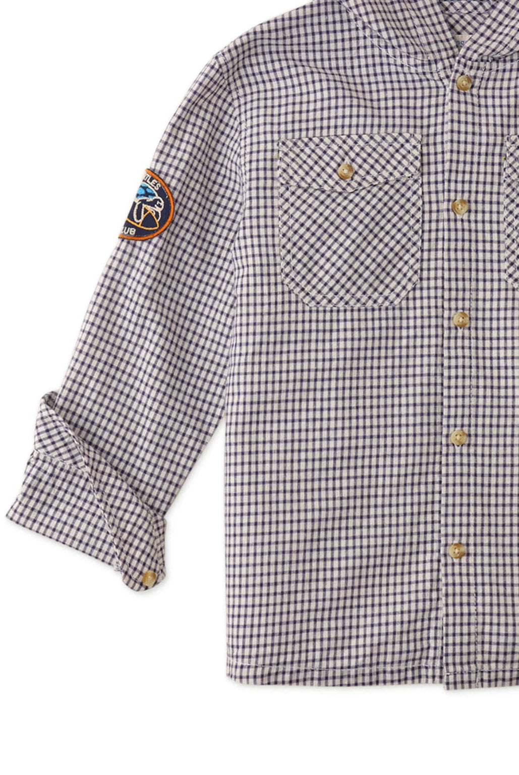 جينجرسنابس قميص ولادي منقوش كم طويل بجيوب أمامية متعدد الألوان