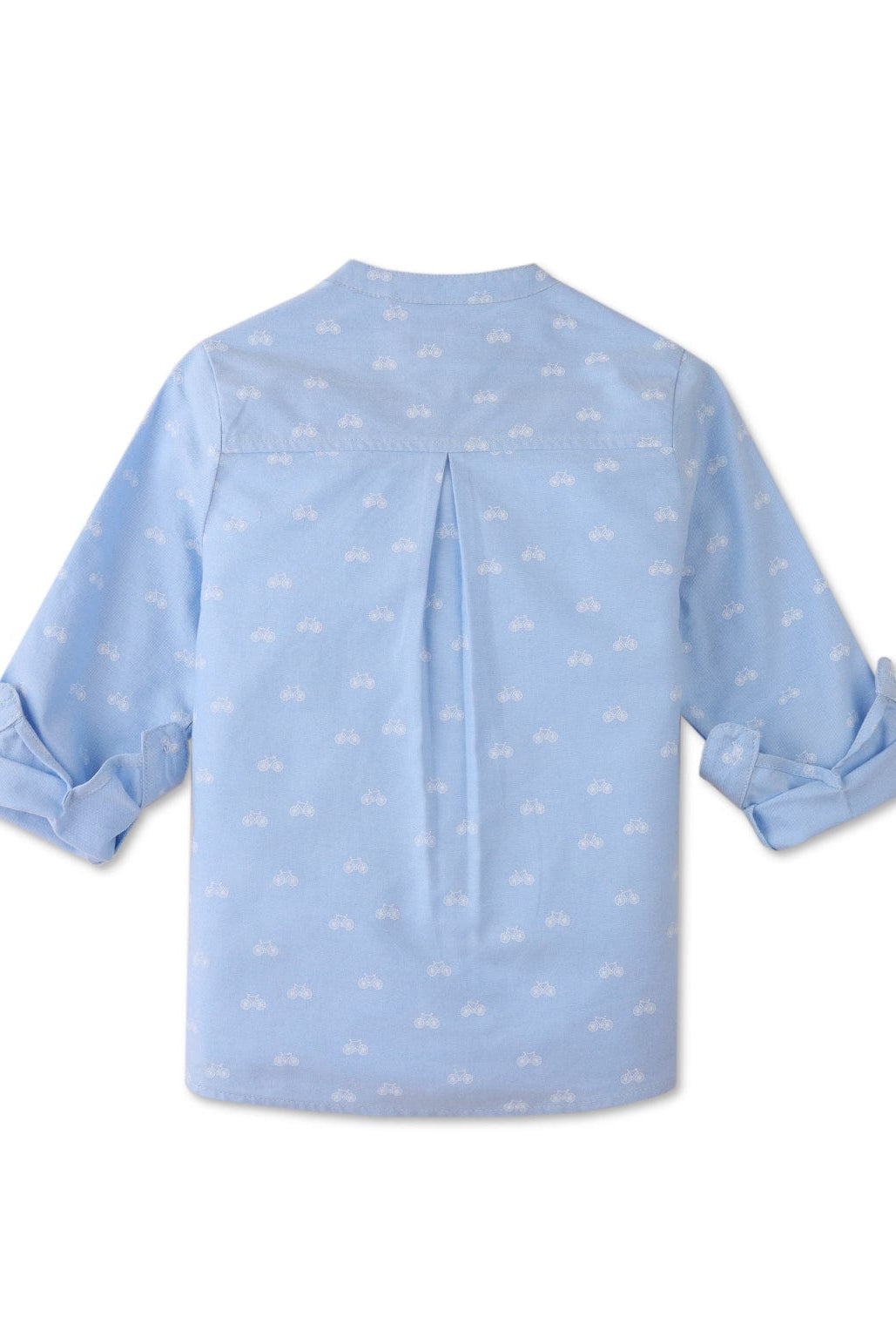 جينجرسنابس قميص ولادي بنقشة سحاب كم طويل أزرق