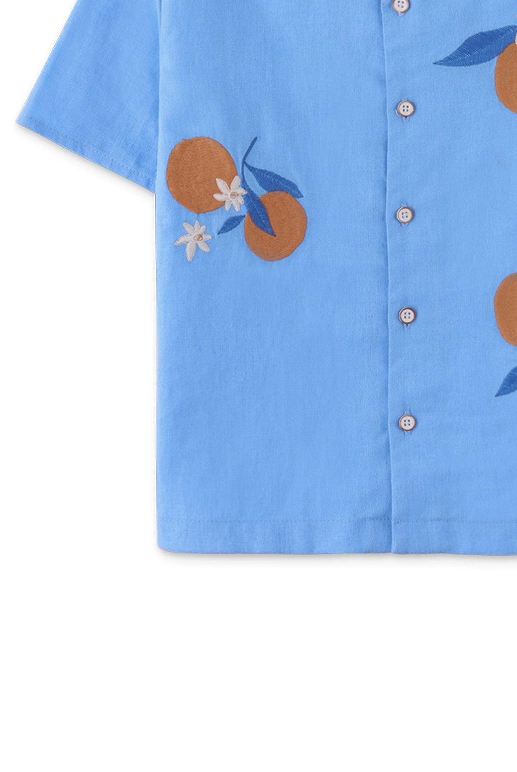 جينجرسنابس قميص بولو ولادي نص كم مطرز بأزرار أمامية