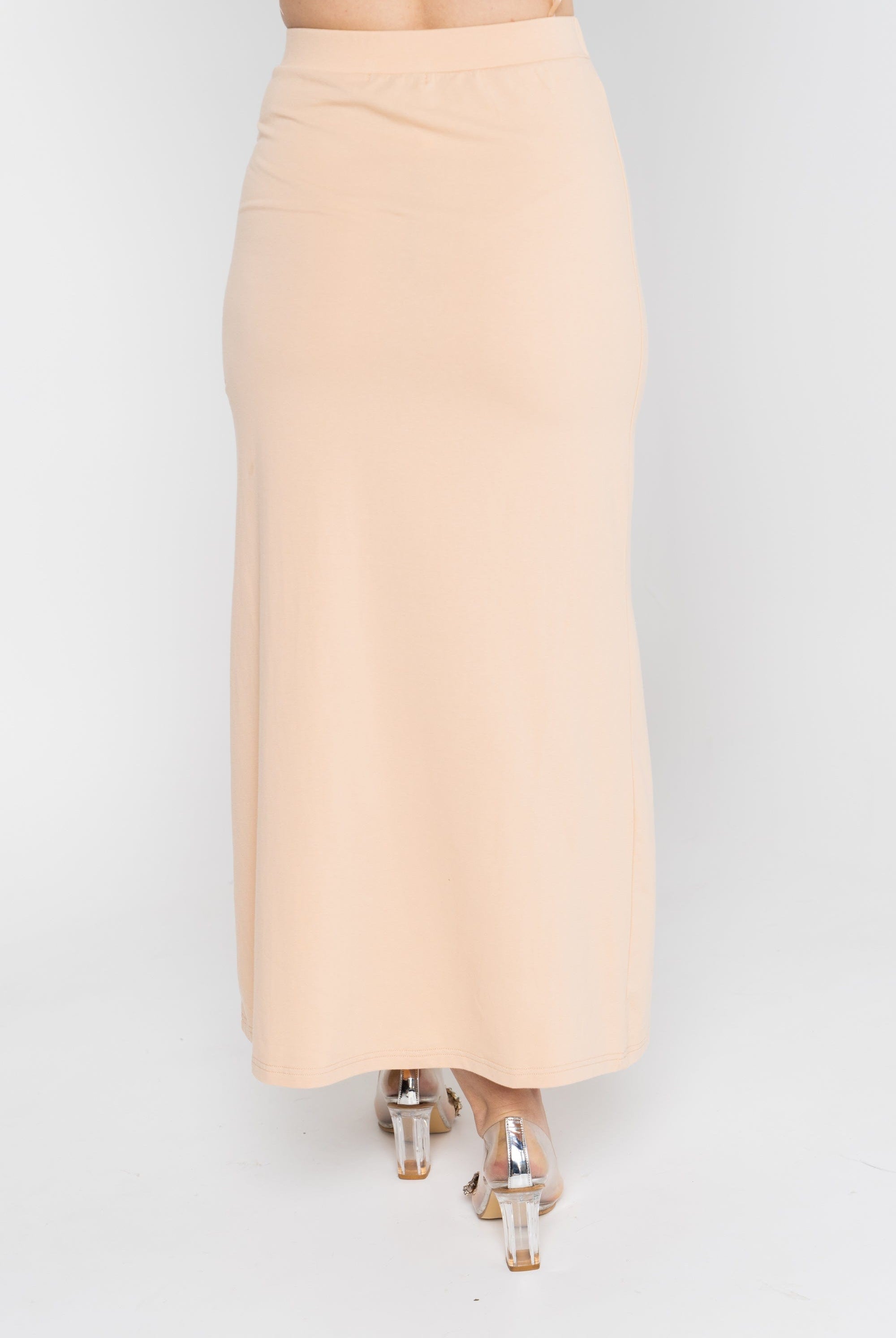 نتشي تنورة طويلة ضيقة بخصر مطاطي