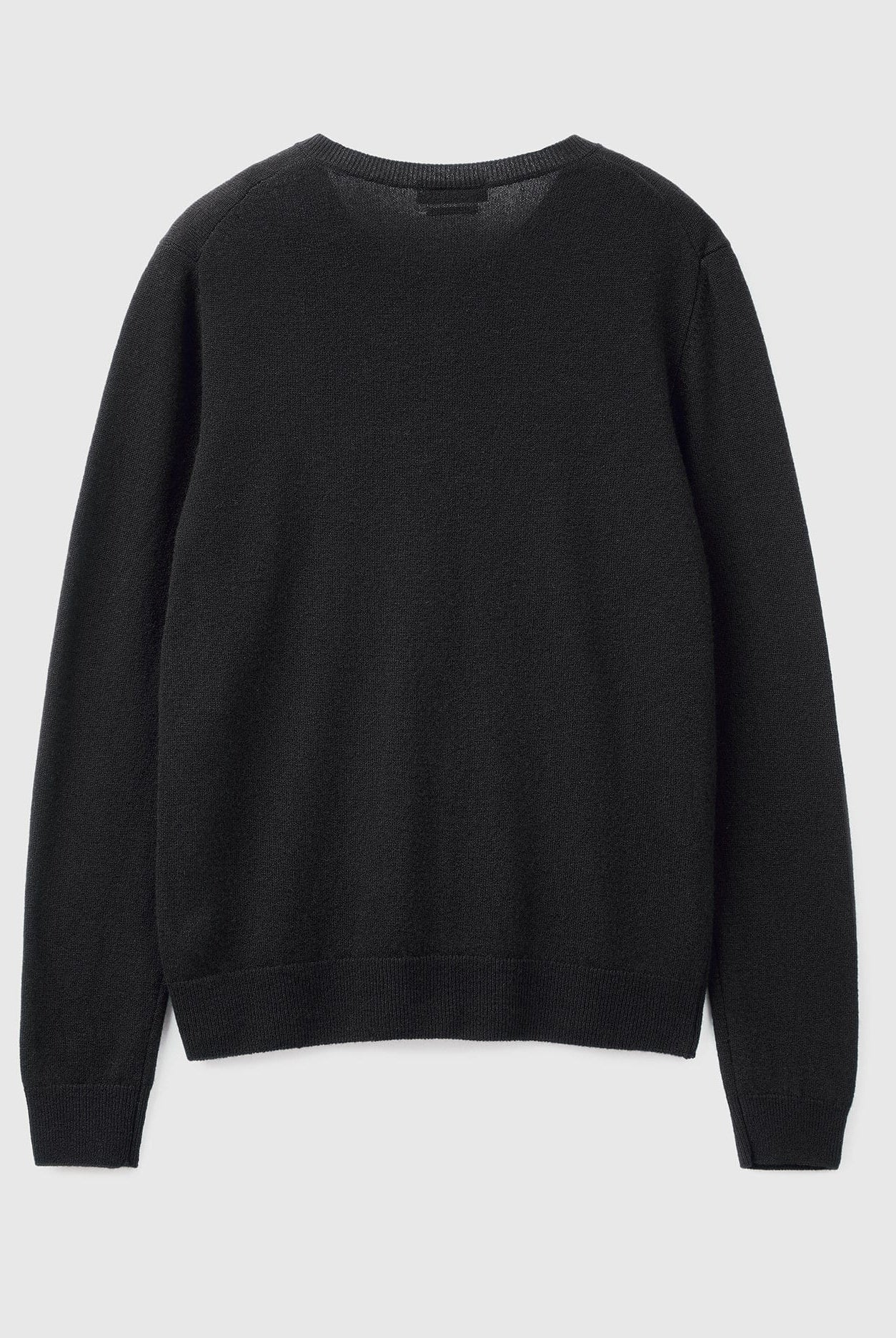 يونايتد كولورز اوف بينيتون كارديجان بياقة دائرية باللون الكريمي من صوف ميرينو الخالص نسائي