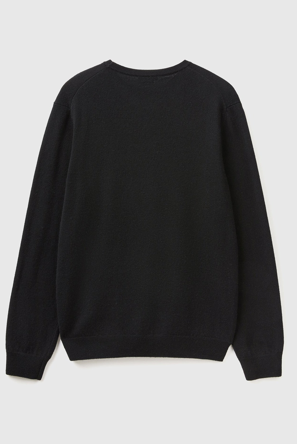 يونايتد كولورز اوف بينيتون بلوفر برقبة دائرية بلون بورجوندي من صوف ميرينو الخالص رجالي