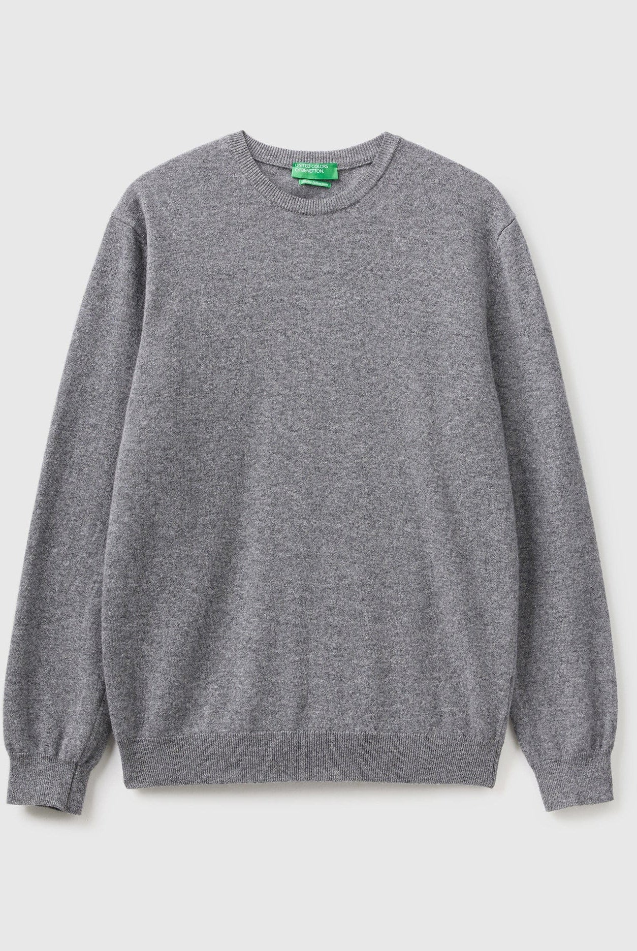 يونايتد كولورز اوف بينيتون بلوفر برقبة دائرية بلون بورجوندي من صوف ميرينو الخالص رجالي