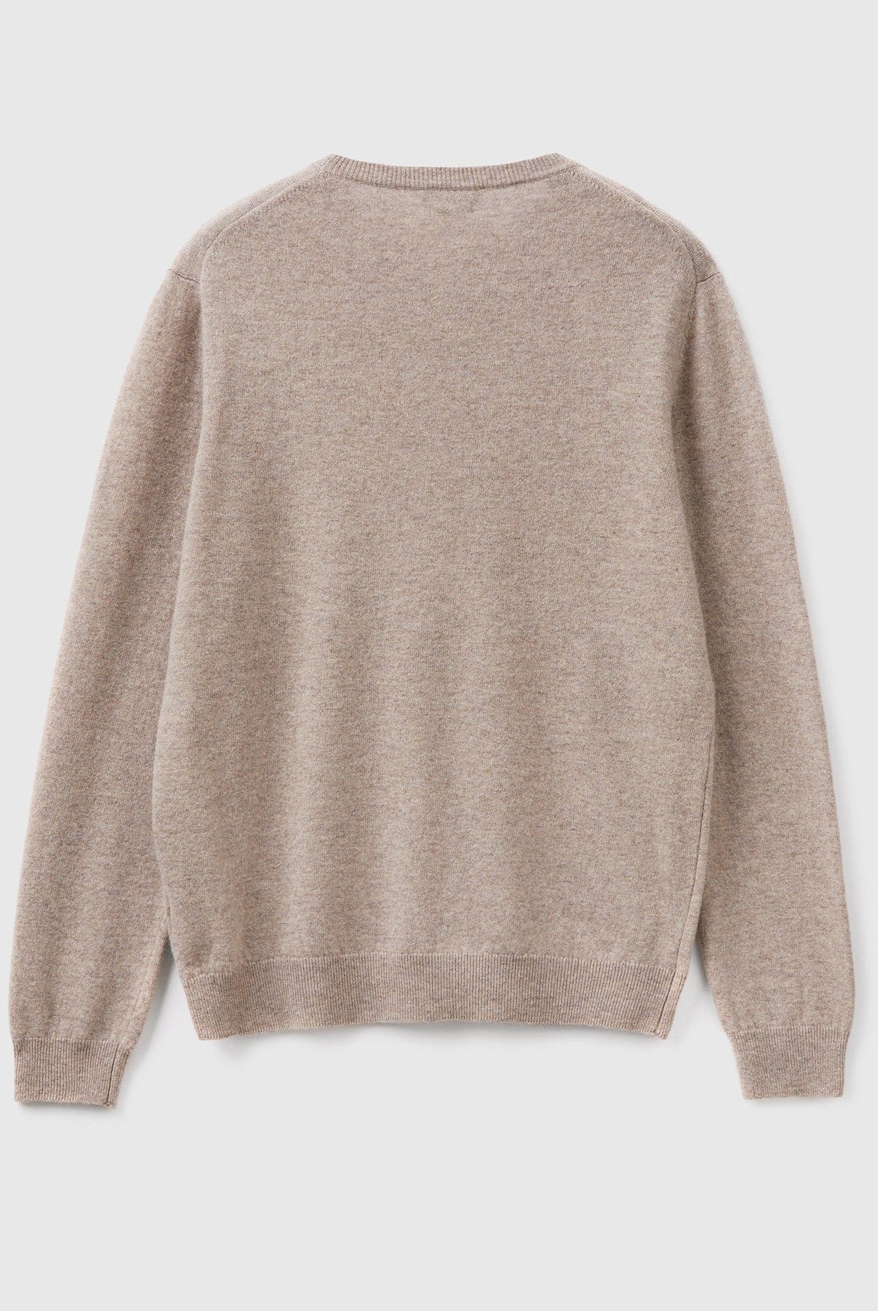 يونايتد كولورز اوف بينيتون بلوفر برقبة دائرية بلون بورجوندي من صوف ميرينو الخالص رجالي