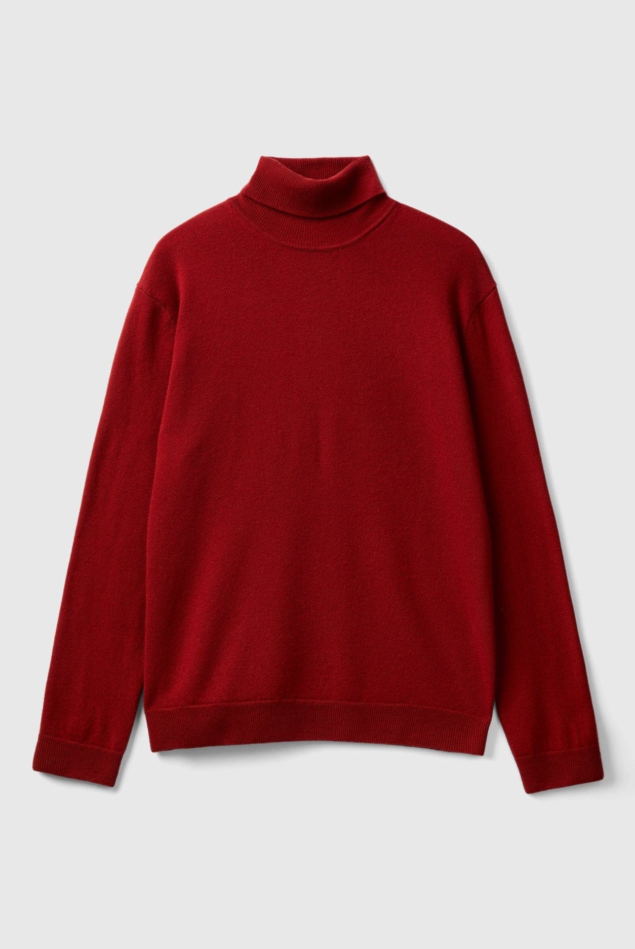 يونايتد كولورز اوف بينيتون بلوفر ذو رقبة عالية أسود من صوف الميرينو الخالص رجالي