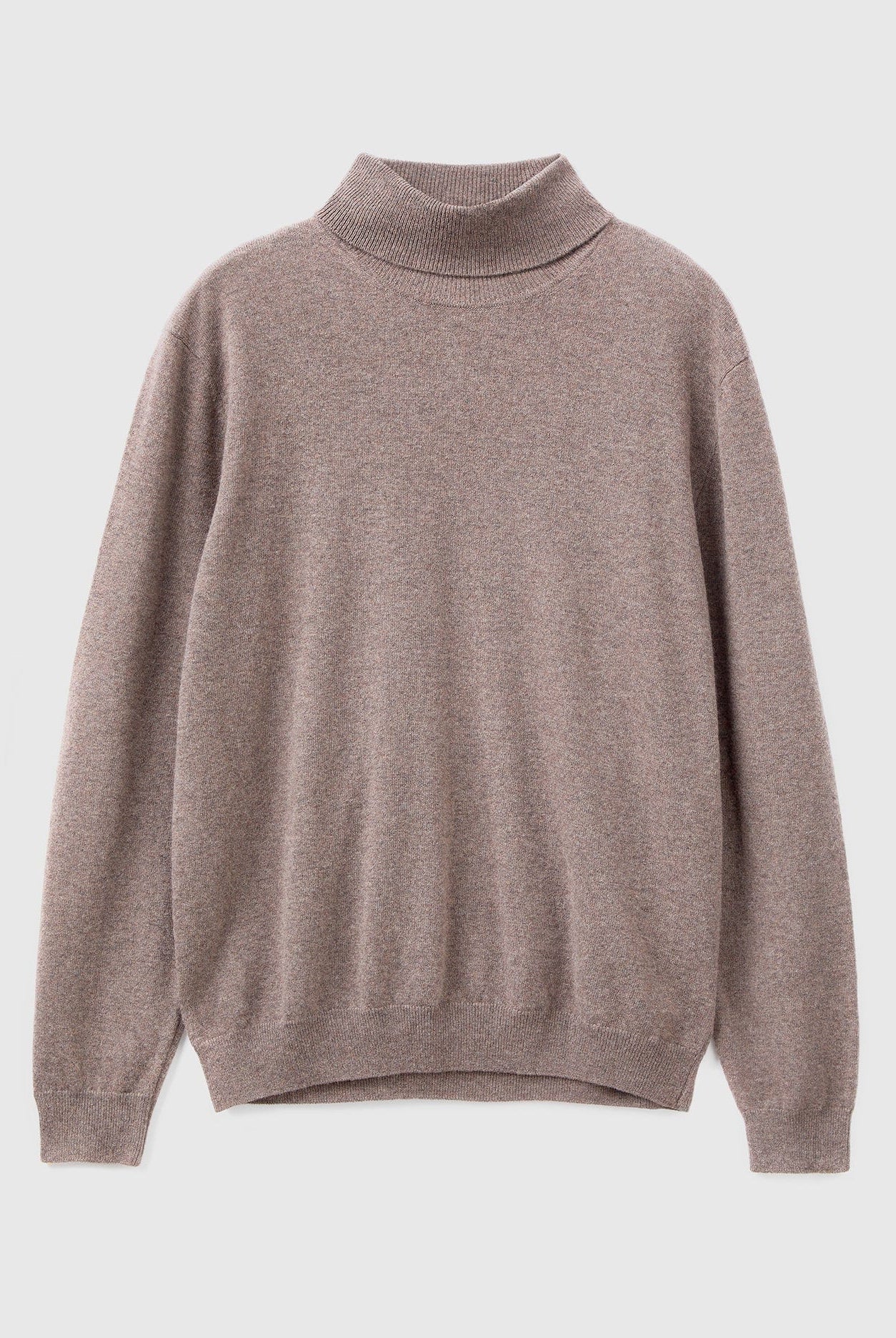 يونايتد كولورز اوف بينيتون بلوفر ذو رقبة عالية أسود من صوف الميرينو الخالص رجالي