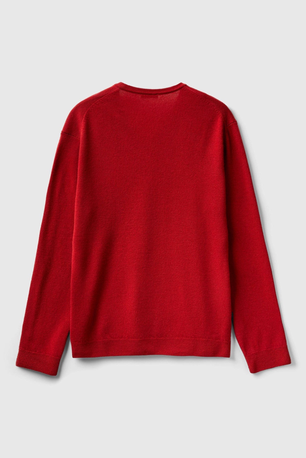 يونايتد كولورز اوف بينيتون بلوفر بياقة على شكل V أسود من صوف ميرينو الخالص رجالي