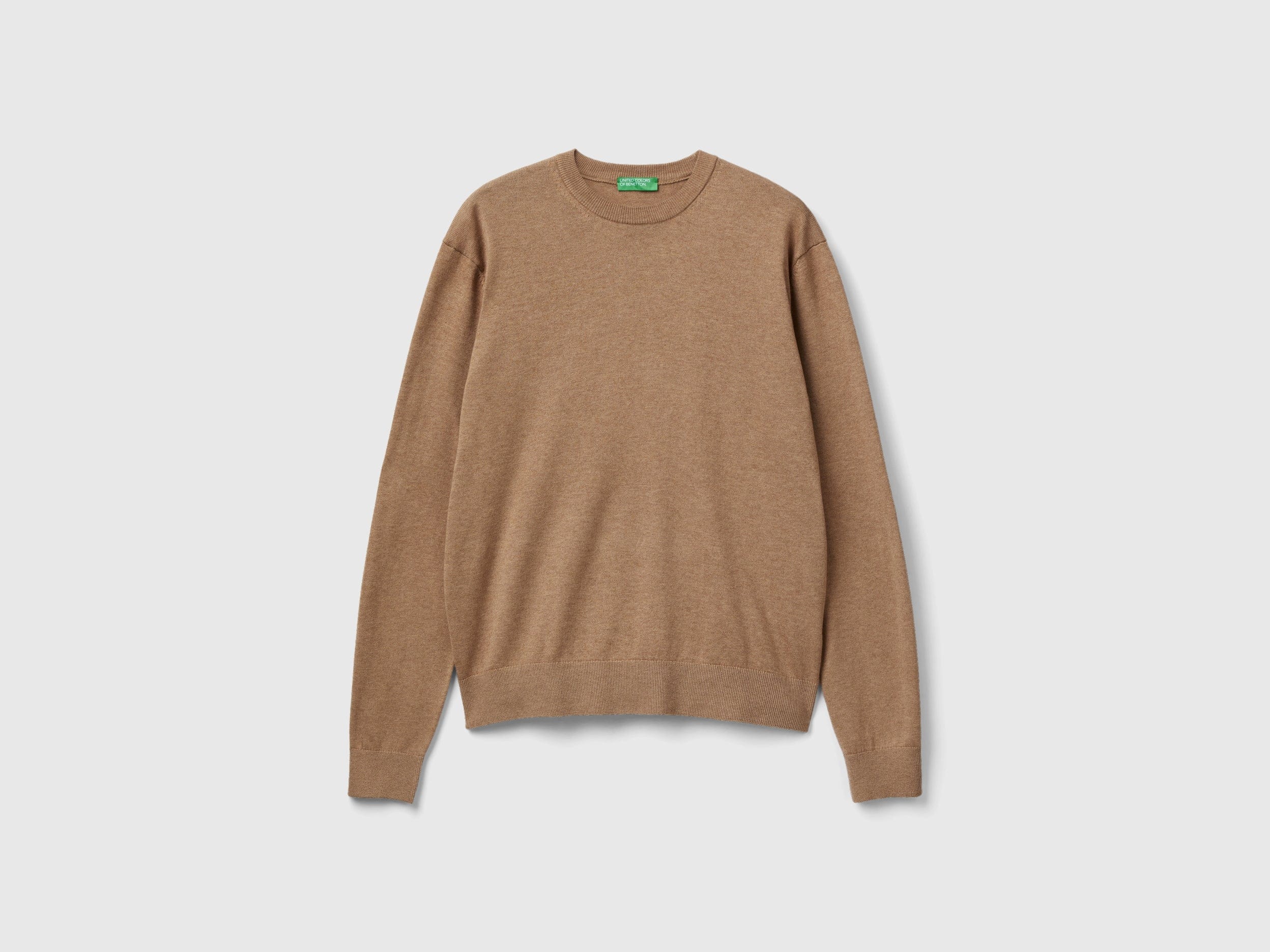 يونايتد كولورز اوف بينيتون سترة من القطن والصوف برقبة دائرية رجالي