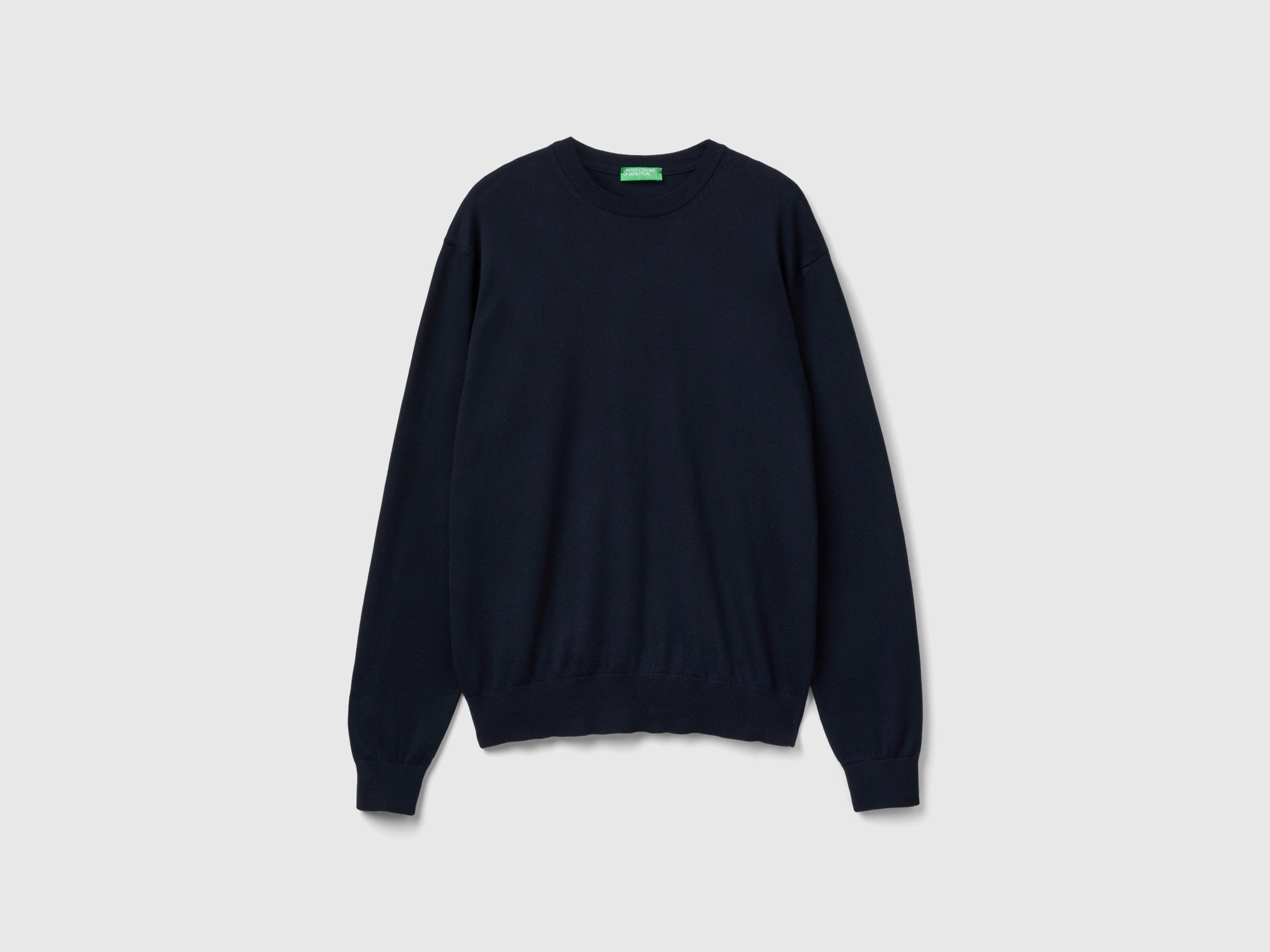 يونايتد كولورز اوف بينيتون سترة من القطن والصوف برقبة دائرية رجالي