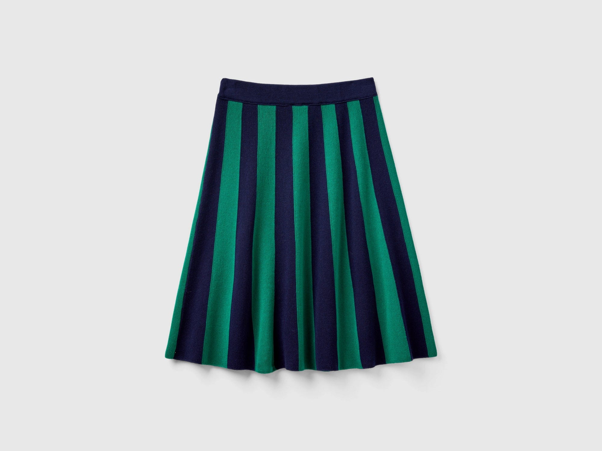 يونايتد كولورز اوف بينيتون تنورة قصيرة مخططه صوف نسائي