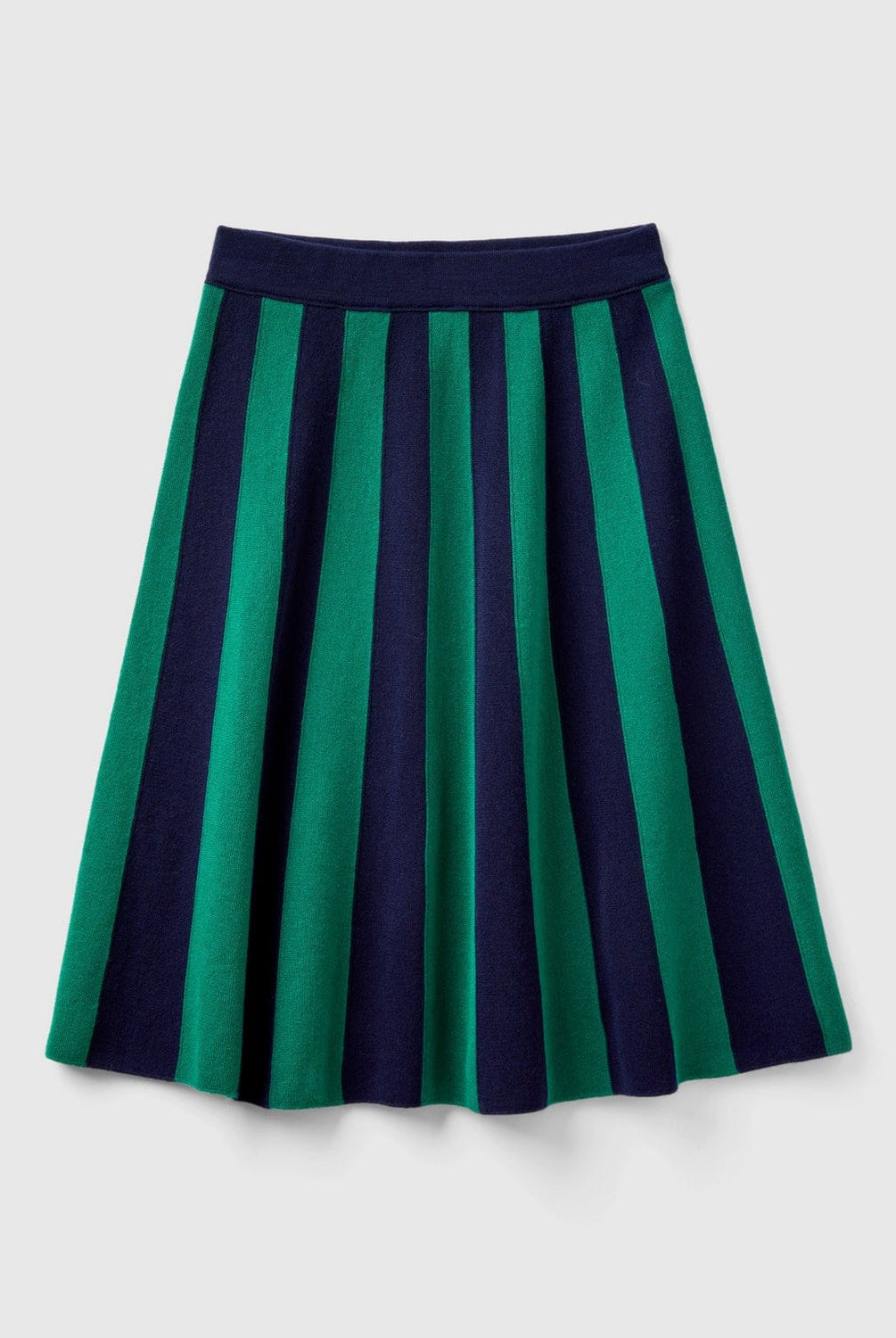 يونايتد كولورز اوف بينيتون تنورة قصيرة مخططه صوف نسائي