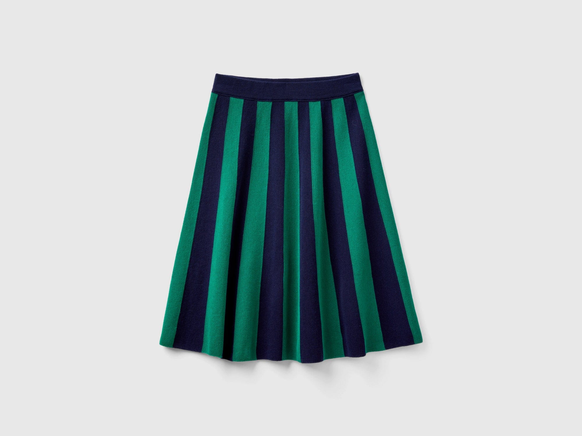 يونايتد كولورز اوف بينيتون تنورة قصيرة مخططه صوف نسائي