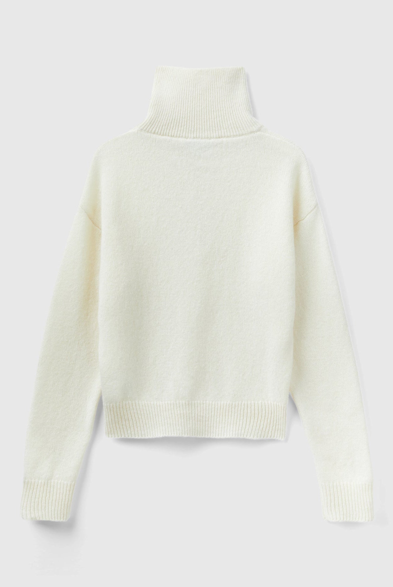 يونايتد كولورز اوف بينيتون بلوفر سادة بسحاب كم طويل نسائي