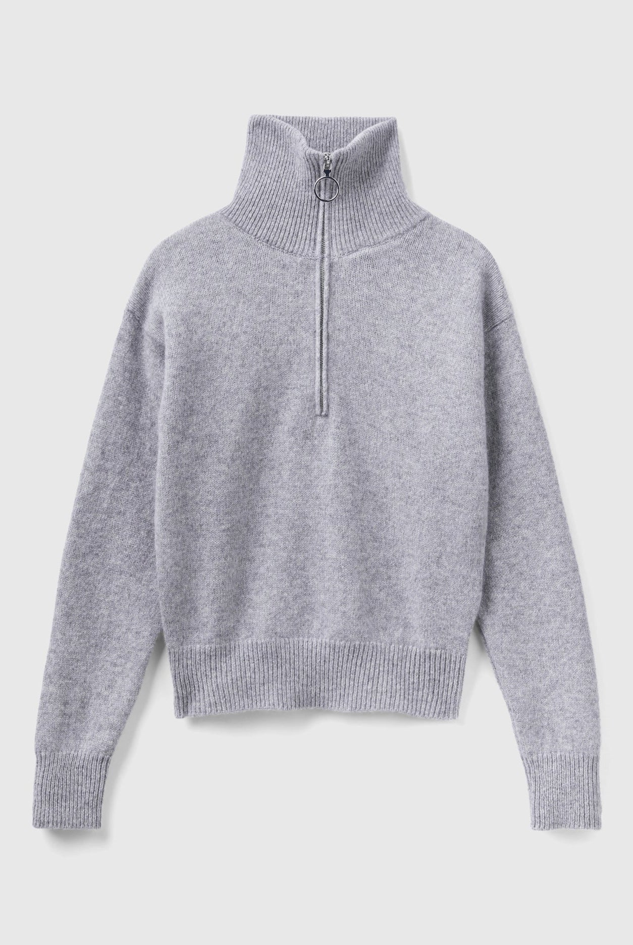 يونايتد كولورز اوف بينيتون بلوفر سادة بسحاب كم طويل نسائي