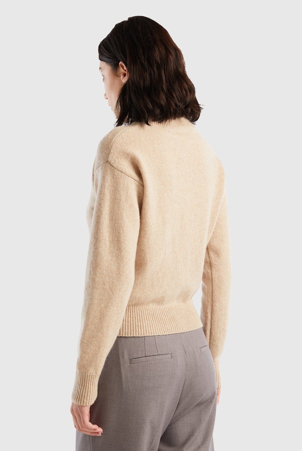 يونايتد كولورز اوف بينيتون بلوفر سادة بسحاب كم طويل نسائي