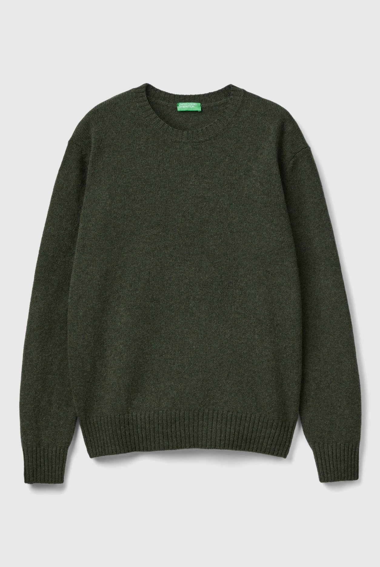 يونايتد كولورز اوف بينيتون بلوفر من صوف كم طويل سادة رجالي