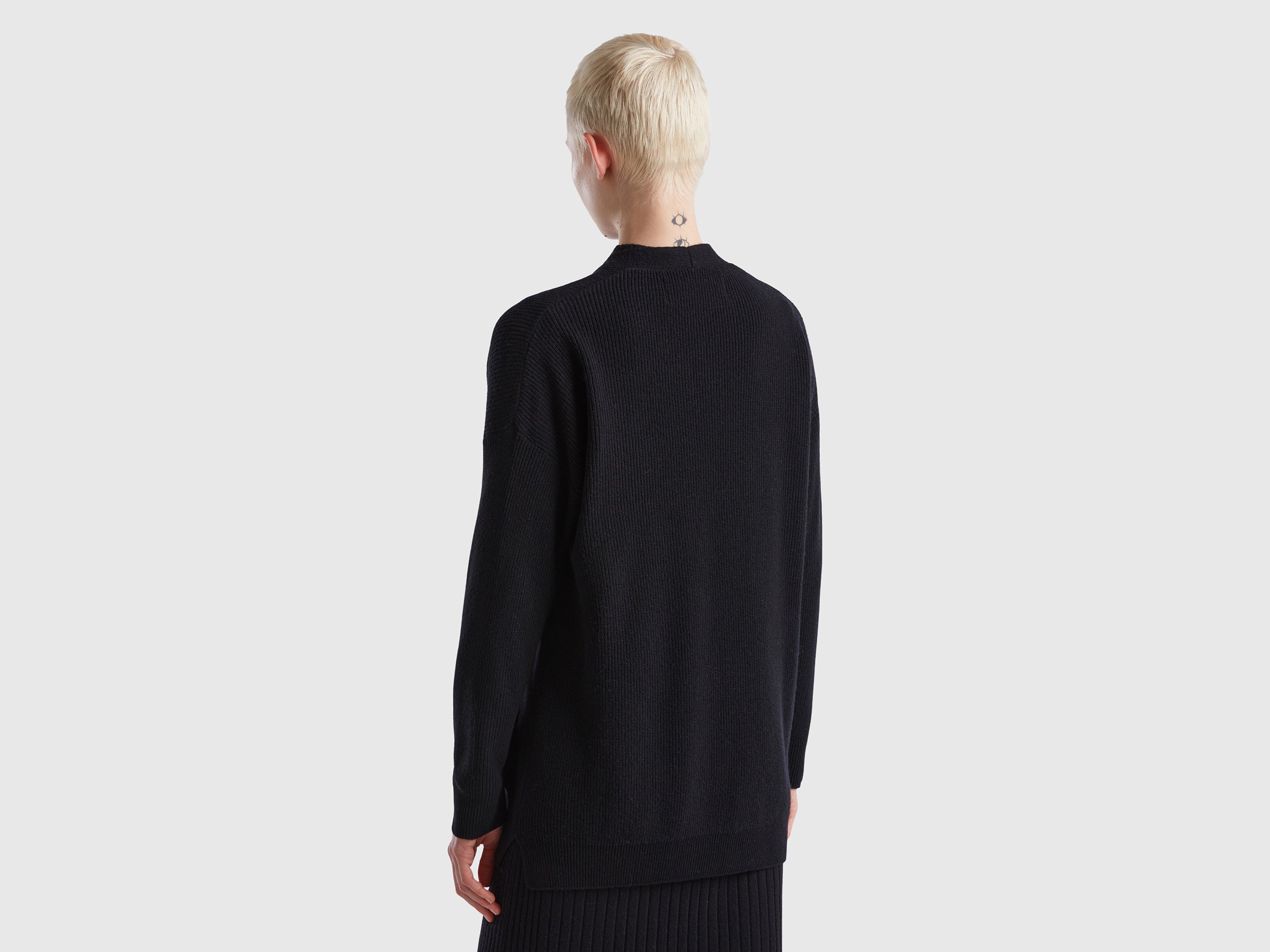 يونايتد كولورز اوف بينيتون كارديجان فضفاض من مزيج الصوف