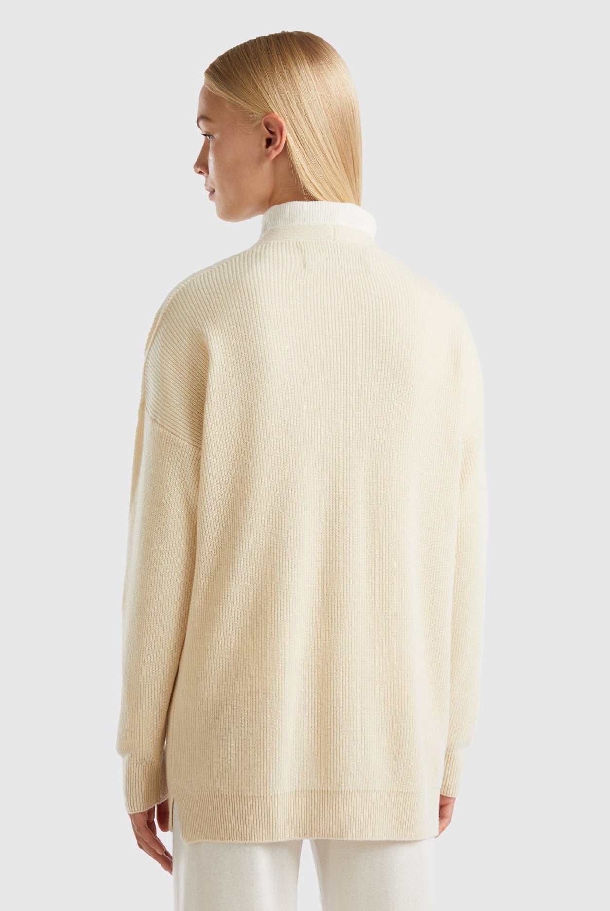 يونايتد كولورز اوف بينيتون كارديجان فضفاض من مزيج الصوف