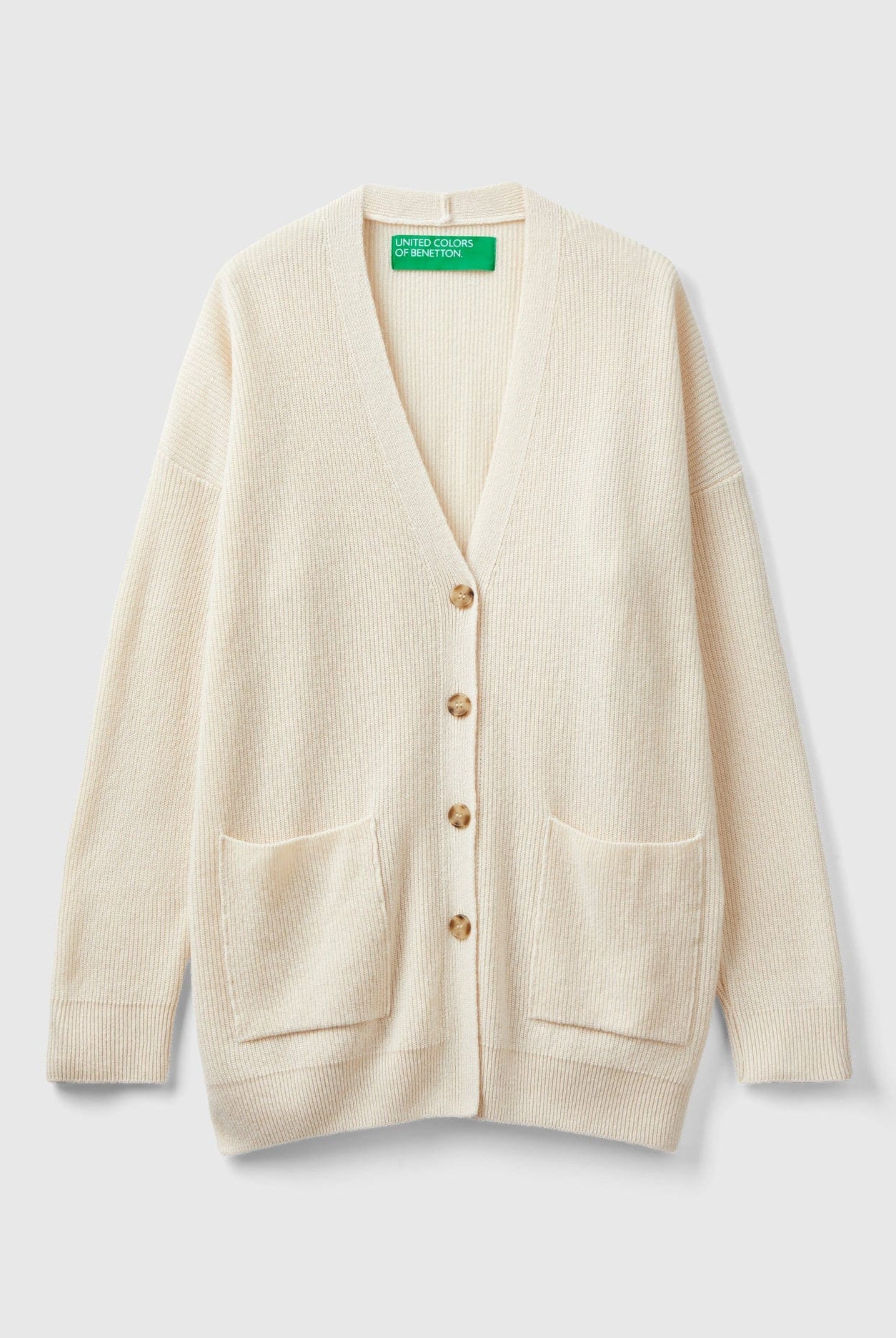يونايتد كولورز اوف بينيتون كارديجان فضفاض من مزيج الصوف