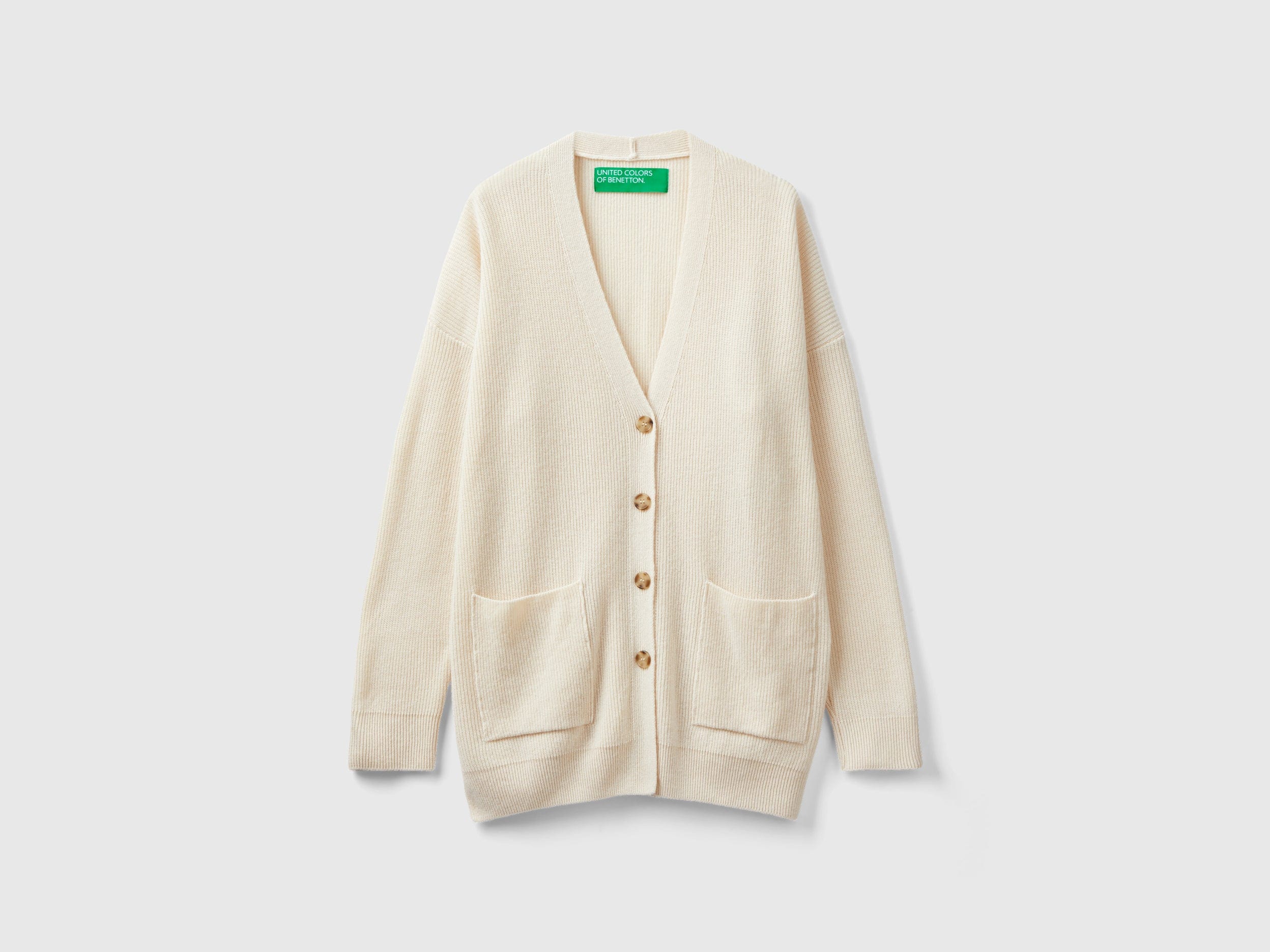 يونايتد كولورز اوف بينيتون كارديجان فضفاض من مزيج الصوف