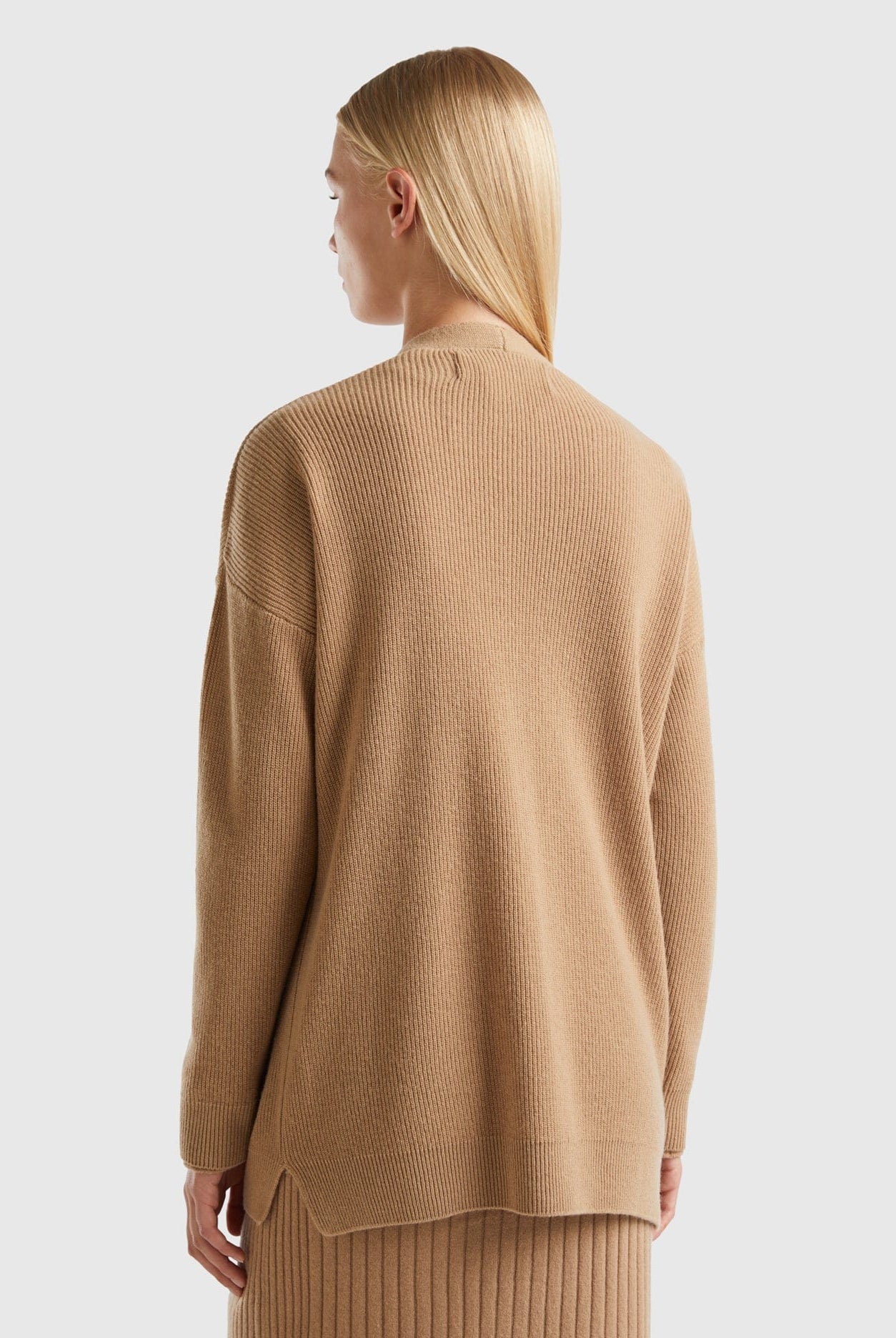 يونايتد كولورز اوف بينيتون كارديجان فضفاض من مزيج الصوف