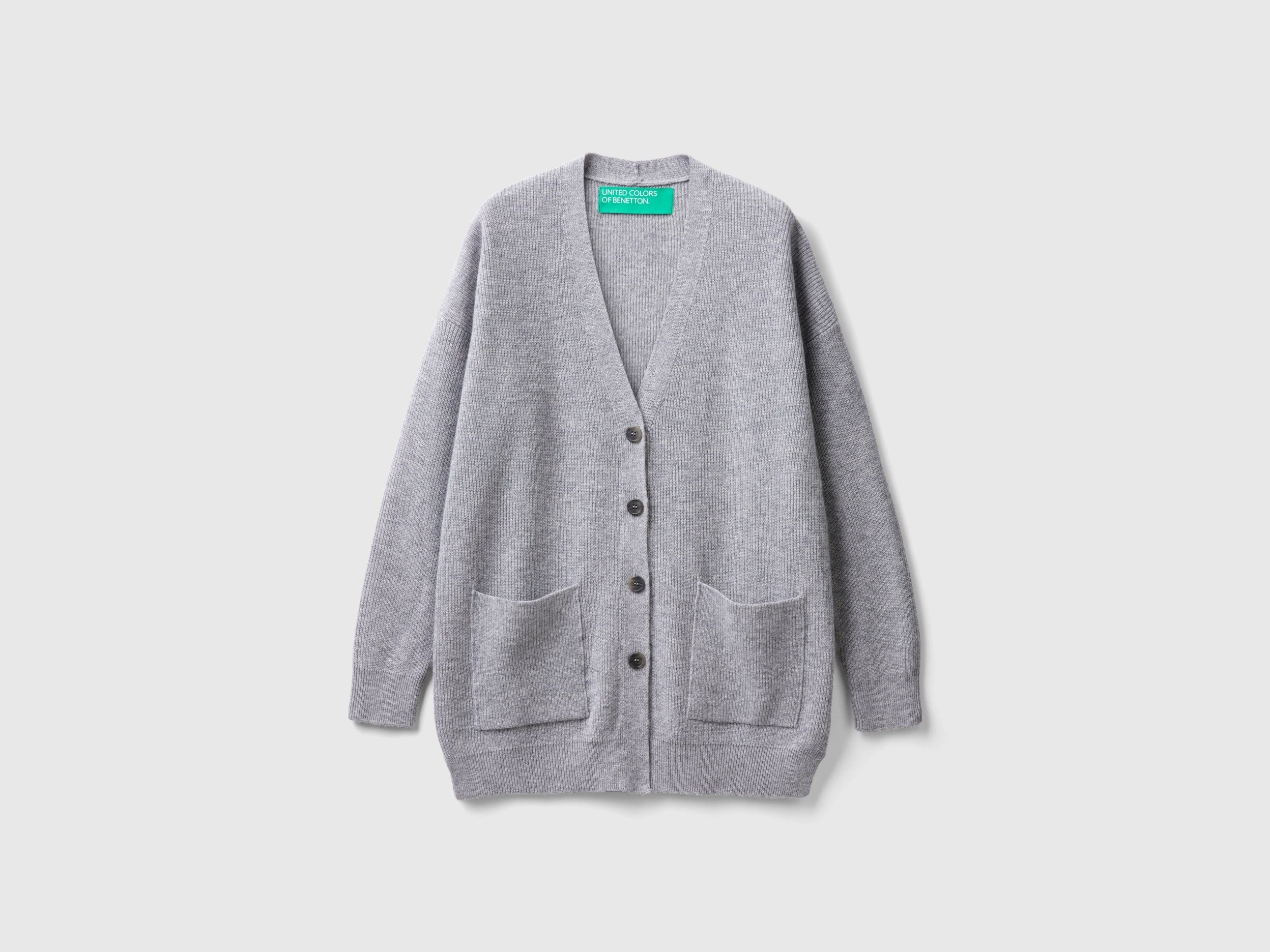 يونايتد كولورز اوف بينيتون كارديجان فضفاض من مزيج الصوف