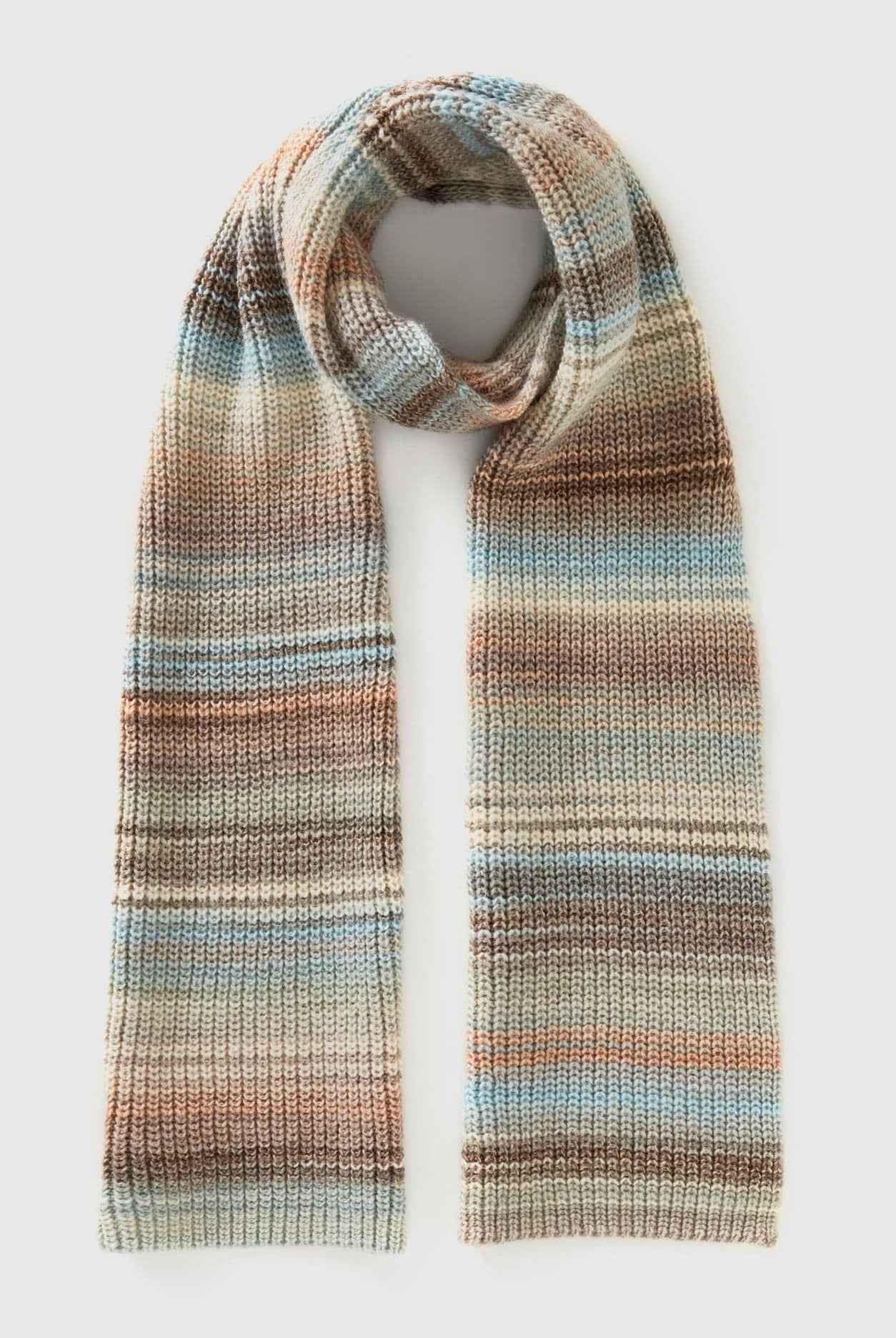 يونايتد كولورز اوف بينيتون وشاح مخطط ملون من خليط الصوف