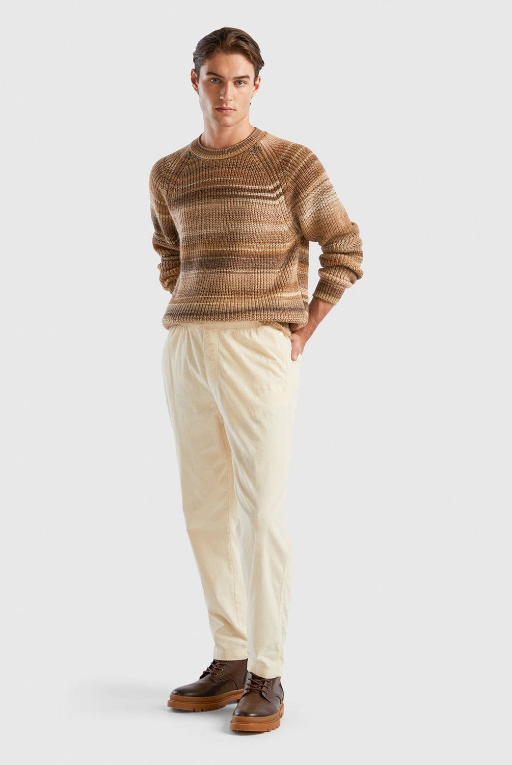 يونايتد كولورز اوف بينيتون بلوفر بأكمام صوف رجالي