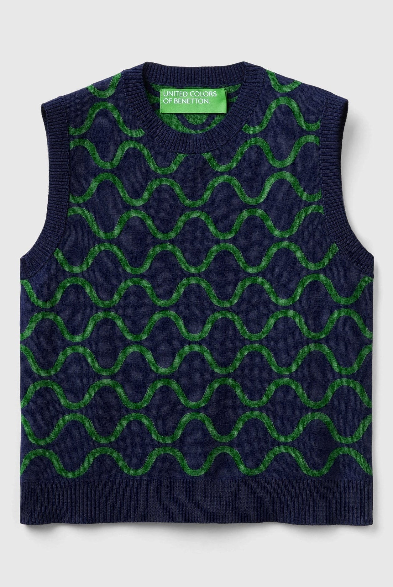 يونايتد كولورز اوف بينيتون سترة قابلة للعكس بنمط مموج