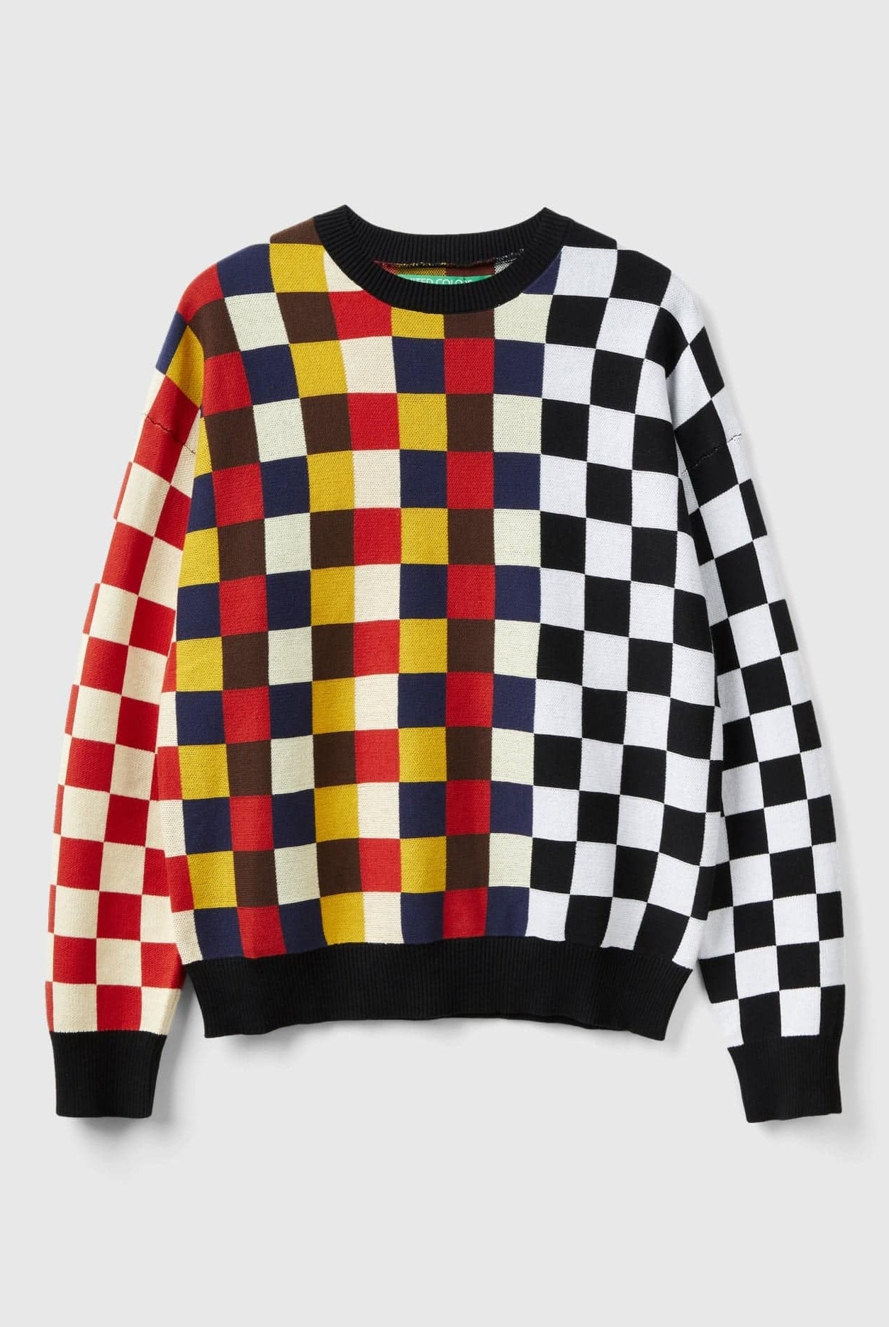 يونايتد كولورز اوف بينيتون بلوفر مقلم بنسبة 100% قطن رجالي