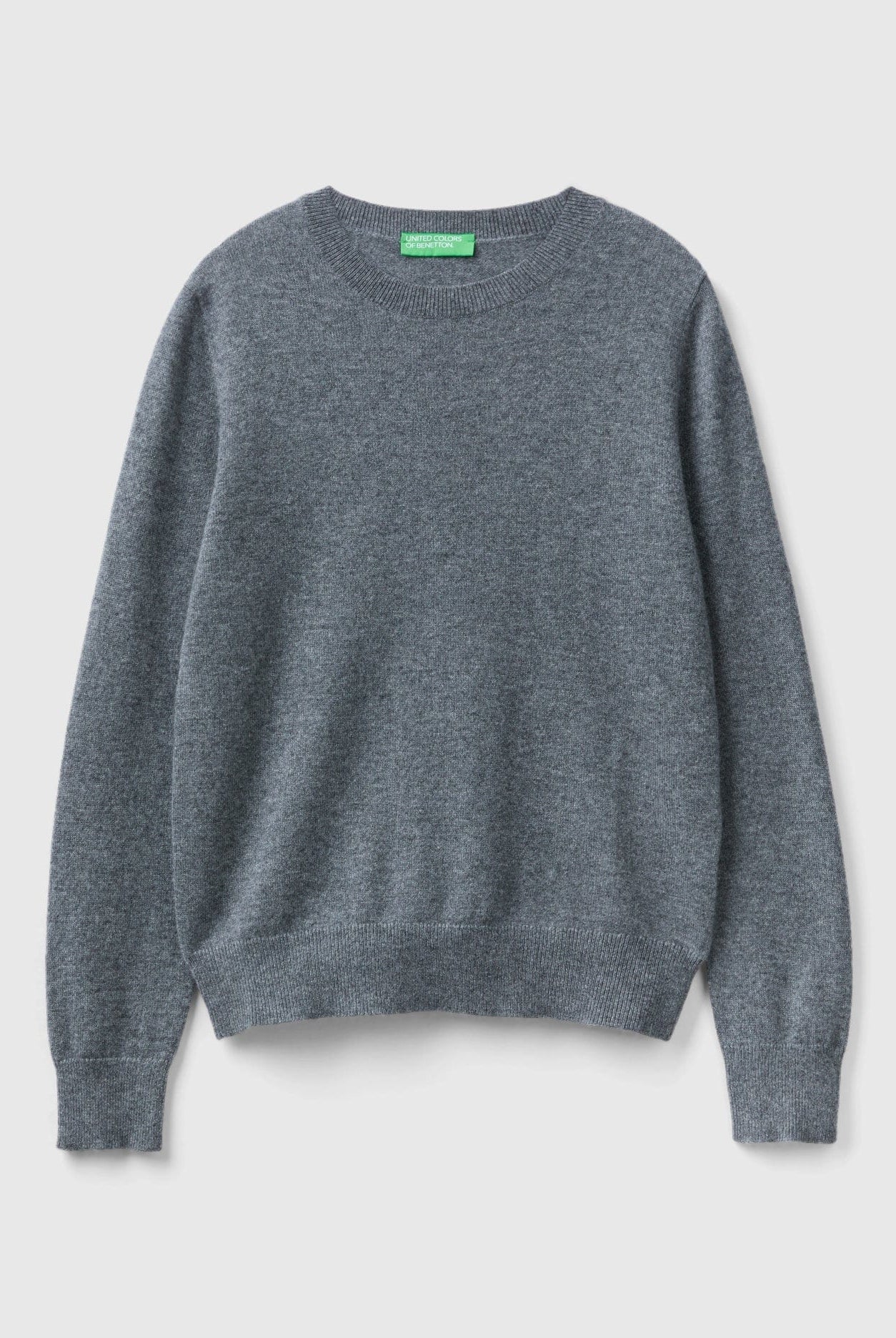 يونايتد كولورز اوف بينيتون بلوفر رمادي داكن من الكشمير الخالص نسائي