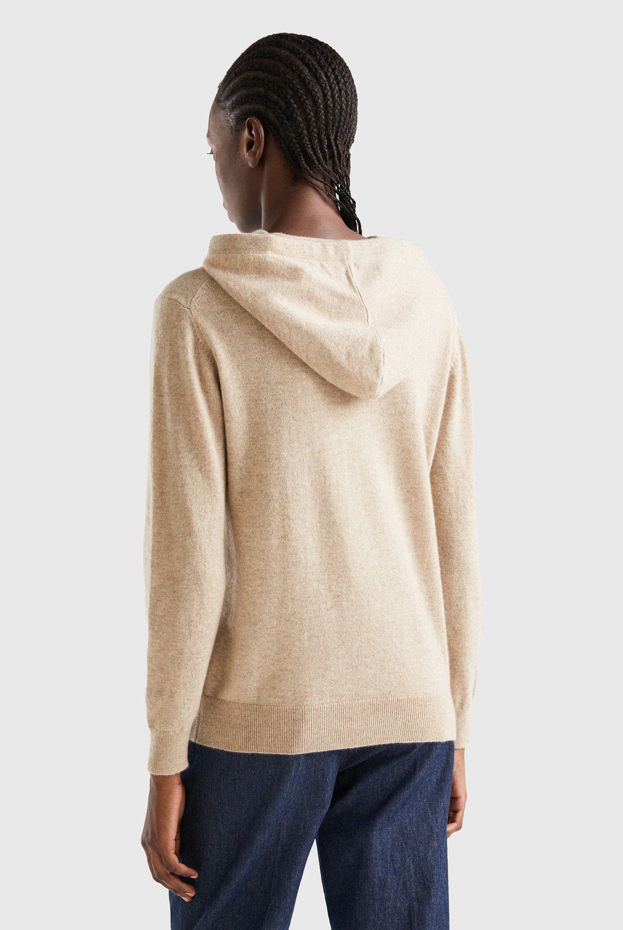 يونايتد كولورز اوف بينيتون سترة رمادية داكنة بغطاء للرأس