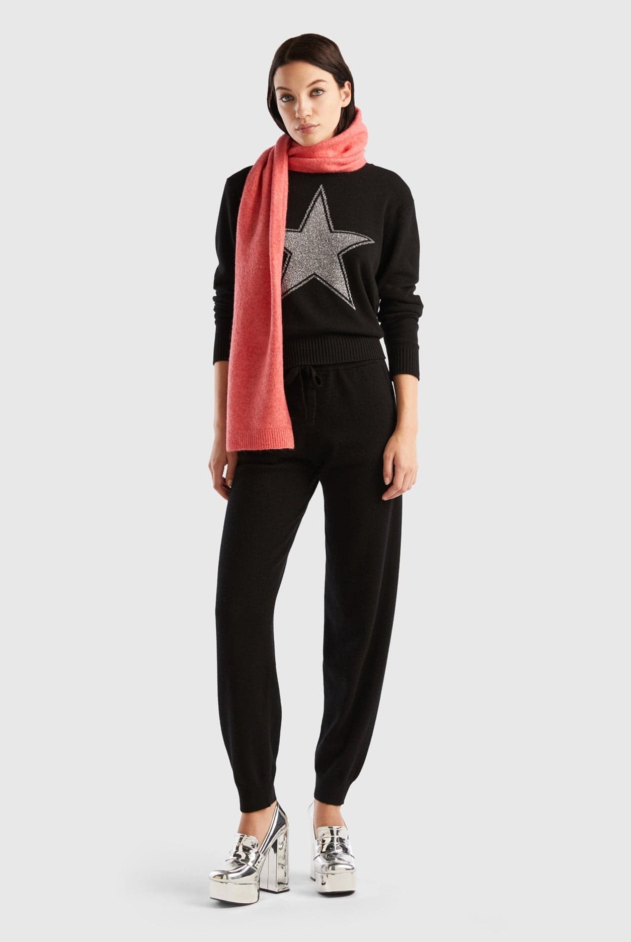 يونايتد كولورز اوف بينيتون بنطلون رياضي من الكشمير الخالص