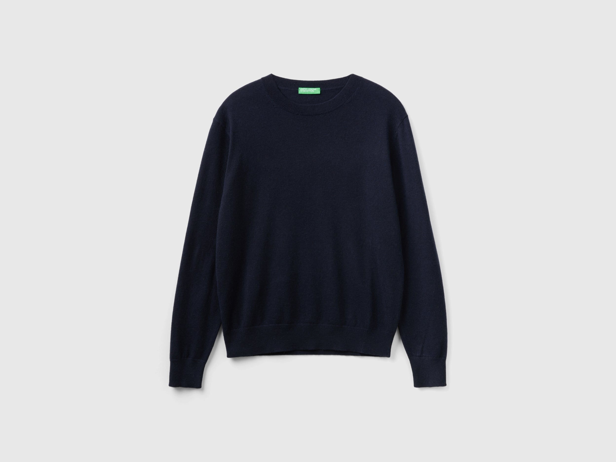 يونايتد كولورز اوف بينيتون بلوفر رمادي داكن من الكشمير الخالص