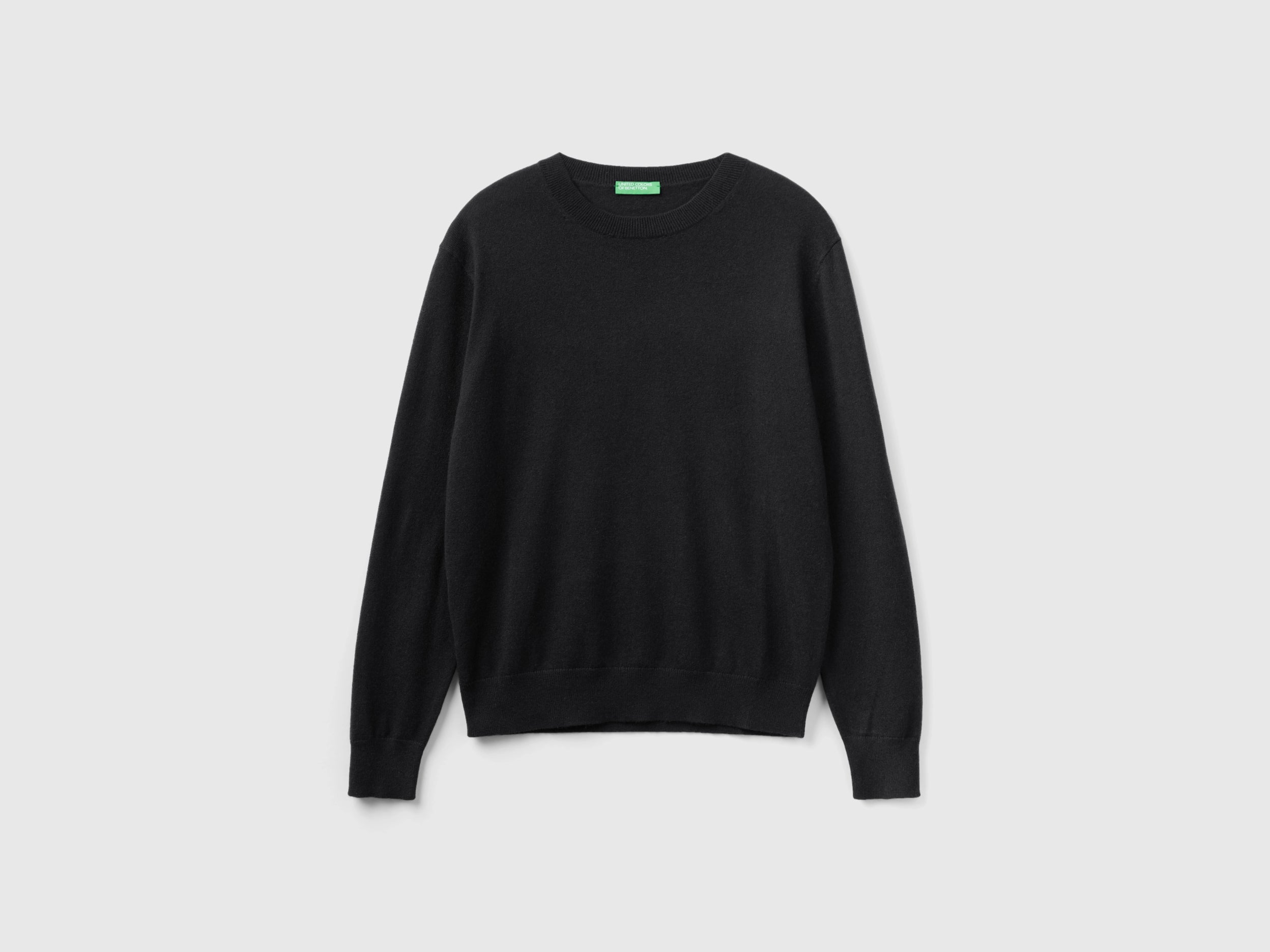 يونايتد كولورز اوف بينيتون بلوفر رمادي داكن من الكشمير الخالص