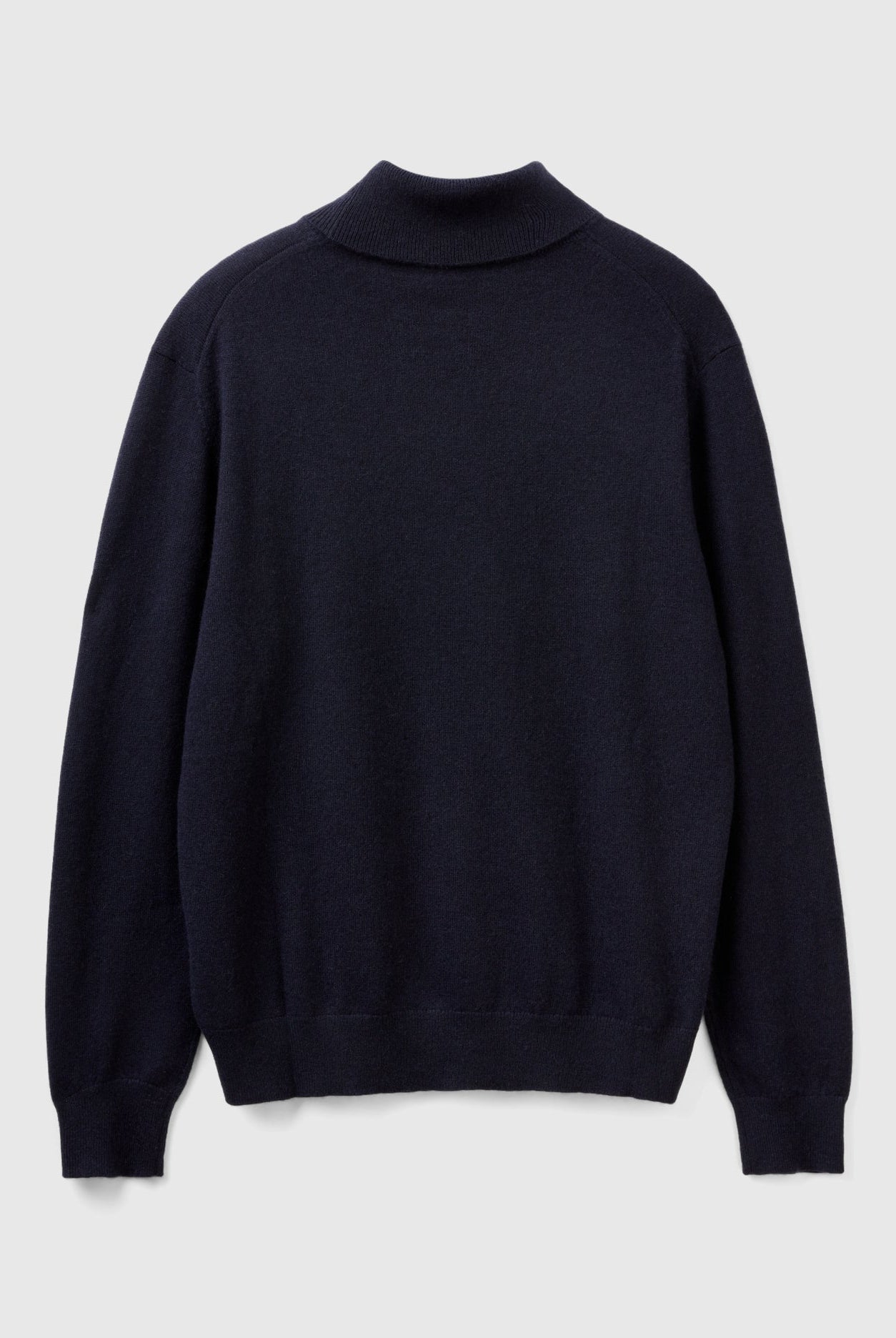 يونايتد كولورز اوف بينيتون بلوفر برقبة عالية رمادي داكن من الكشمير الخالص