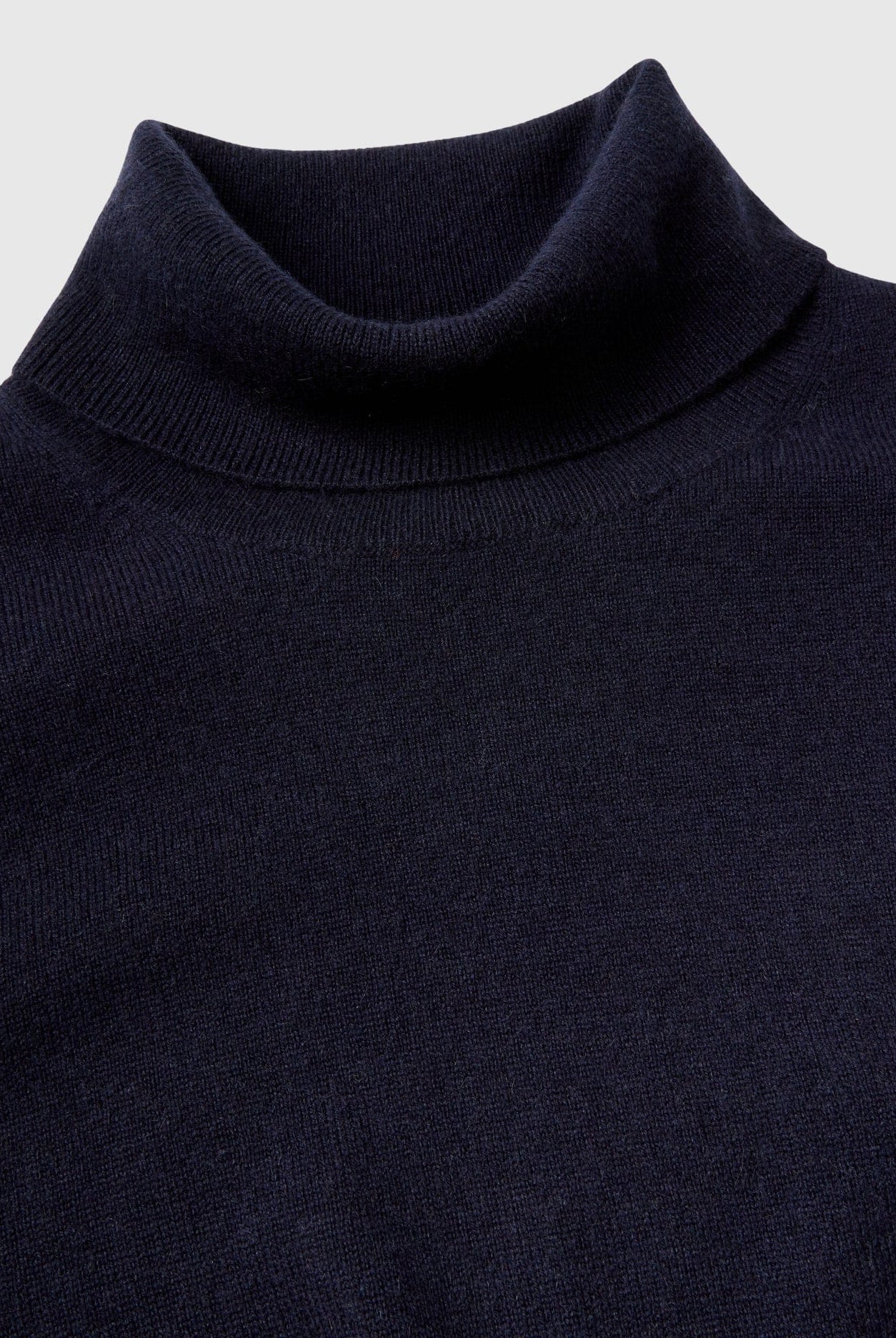 يونايتد كولورز اوف بينيتون بلوفر برقبة عالية رمادي داكن من الكشمير الخالص