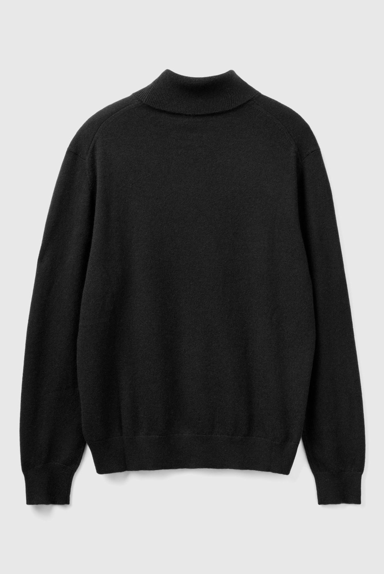 يونايتد كولورز اوف بينيتون بلوفر برقبة عالية رمادي داكن من الكشمير الخالص