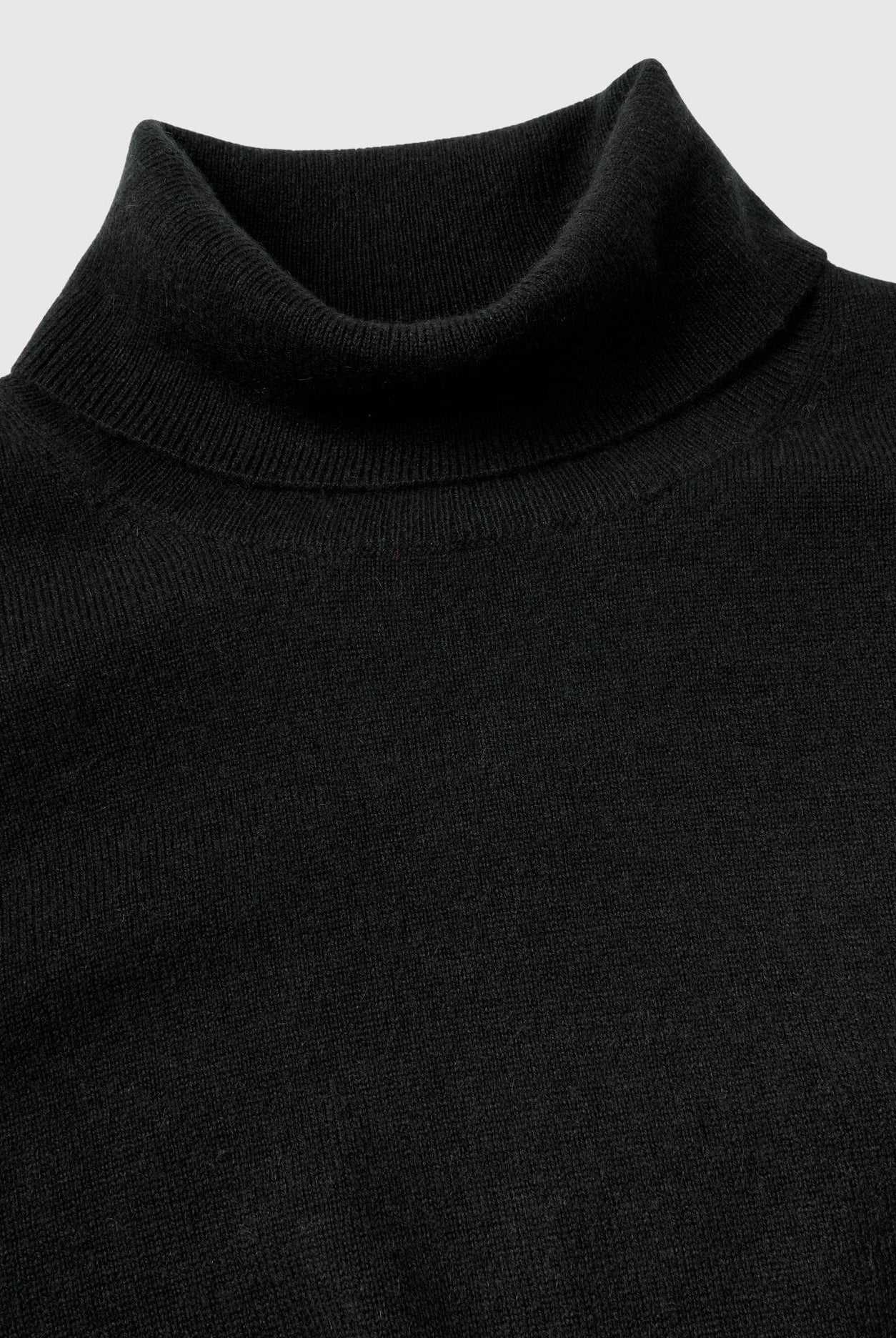 يونايتد كولورز اوف بينيتون بلوفر برقبة عالية رمادي داكن من الكشمير الخالص