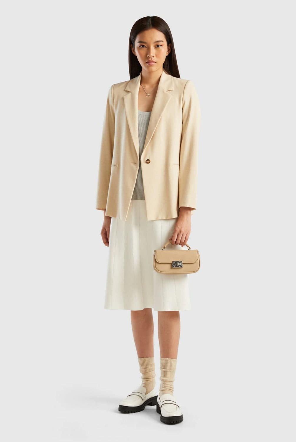 يونايتد كولورز اوف بينيتون تنورة ميدي بتصميم نسائي