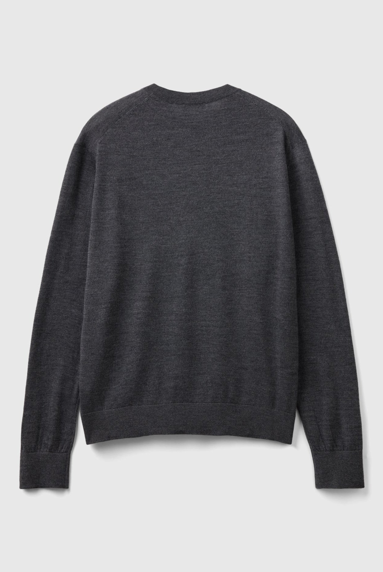 يونايتد كولورز اوف بينيتون بلوفر رمادي داكن من صوف ميرينو الخالص